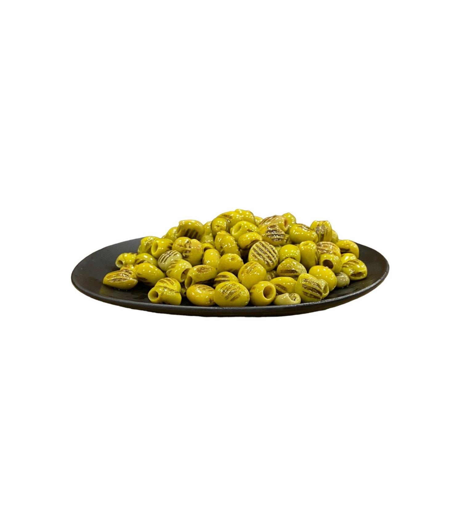 Teksen Grilled Green Olives Vacuum Pack-400G