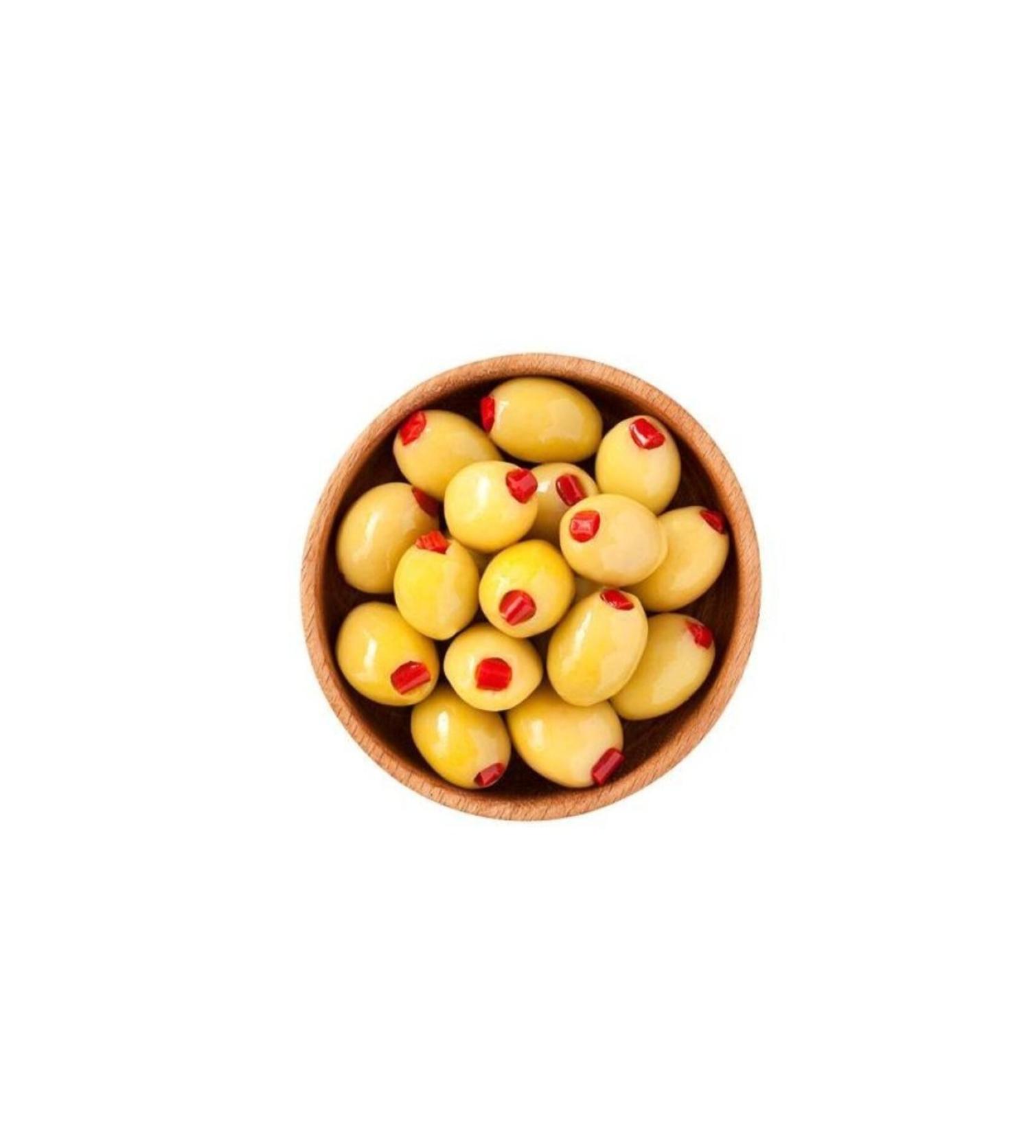 Teksen Pepper Stuffed Green Olives Pet Jar-1000G