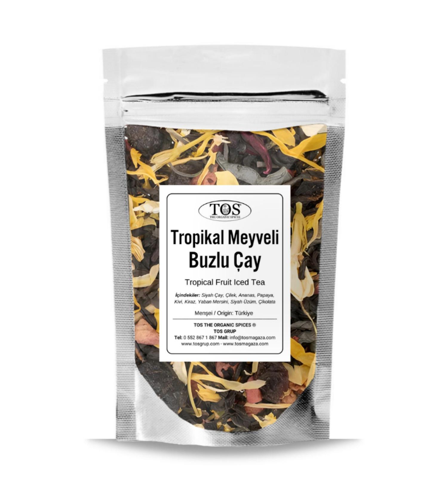 TOS The Organic Spices Tropical Fruit Iced Tea 250 gr (1st Quality) Tropical Fruit Iced Tea