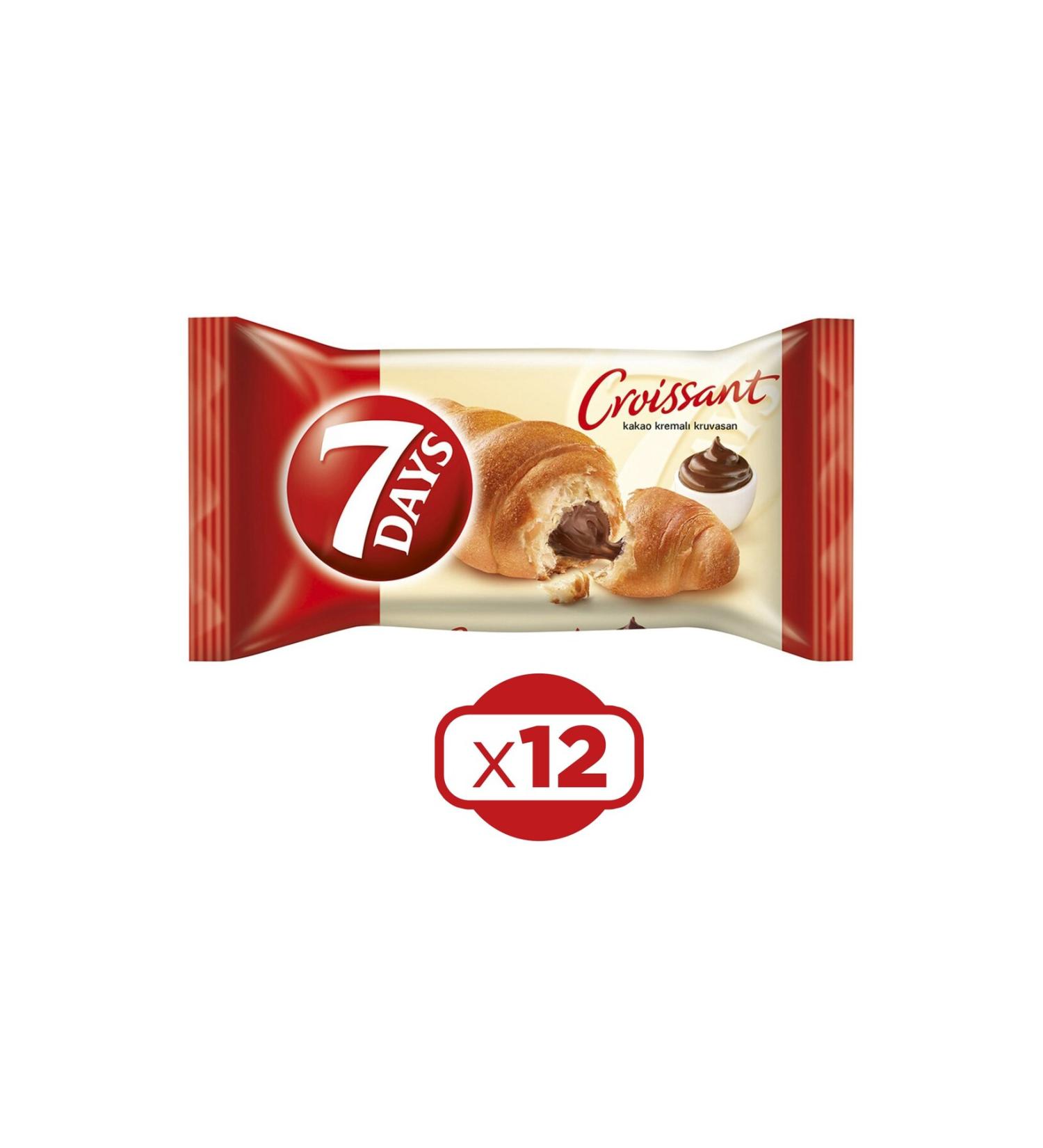 7DAYS Cocoa Cream Filled Croissant 60 gr x 12 Pcs - Buy Online on GoSupps.com