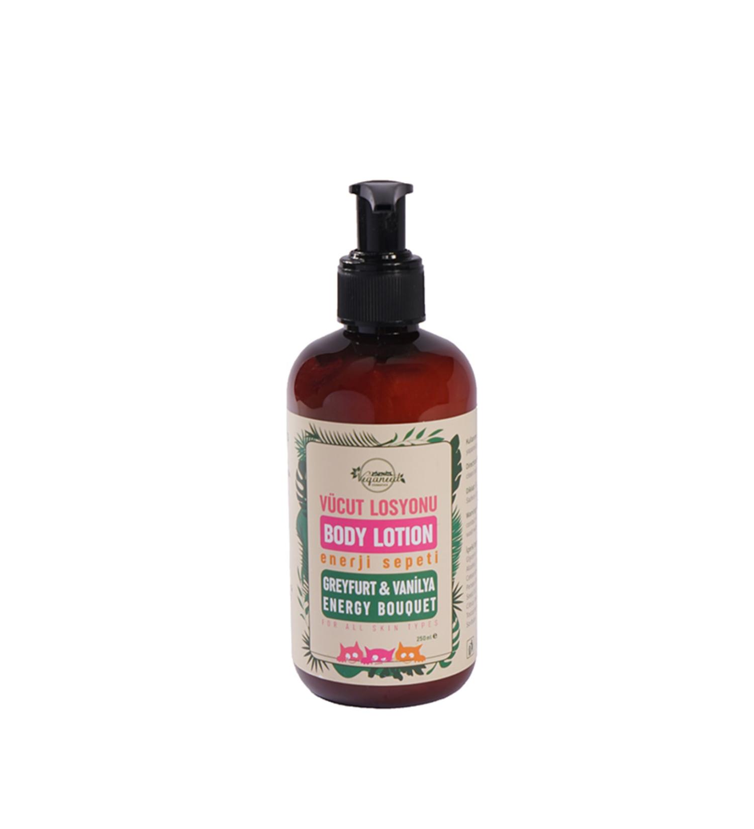 Veganeed Vegan Body Lotion Energy Basket 250 ml Grapefruit & Vanilla - Body Lotion Energy 250 ml Grapefruit