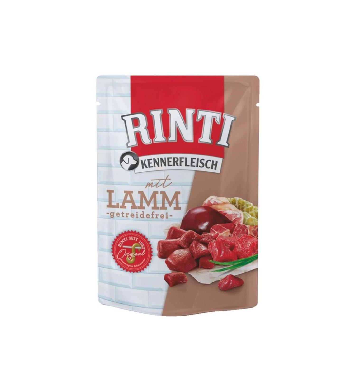 Rinti Lamb Meat Pouch Adult Dog Canned Food 400 gr - Petshopundan