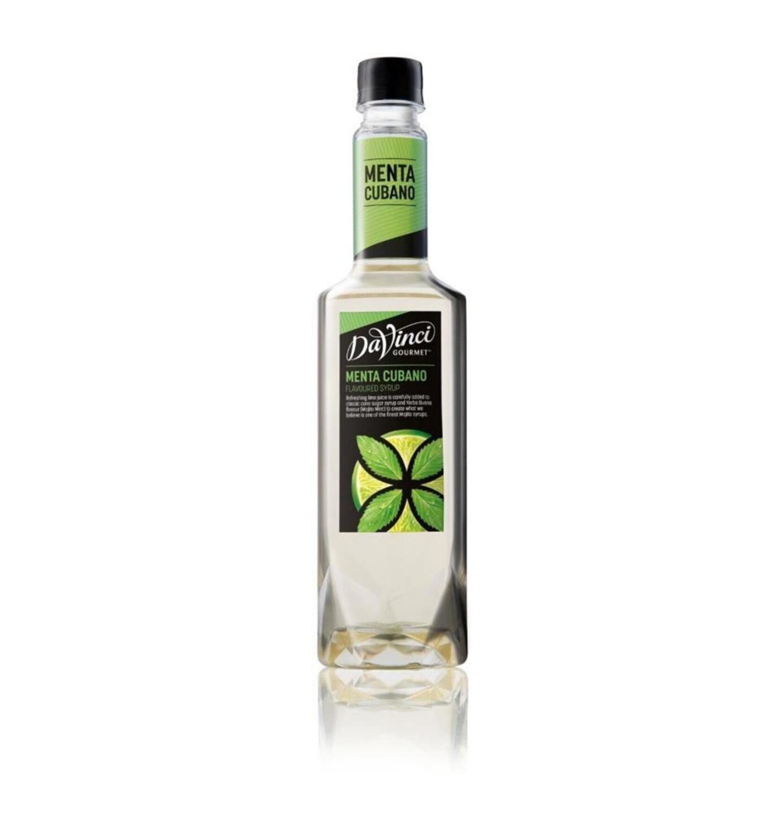 Da Vinci Gourmet Mint and Lemon Flavored Menta Cubano Cocktail Syrup 750 ml
