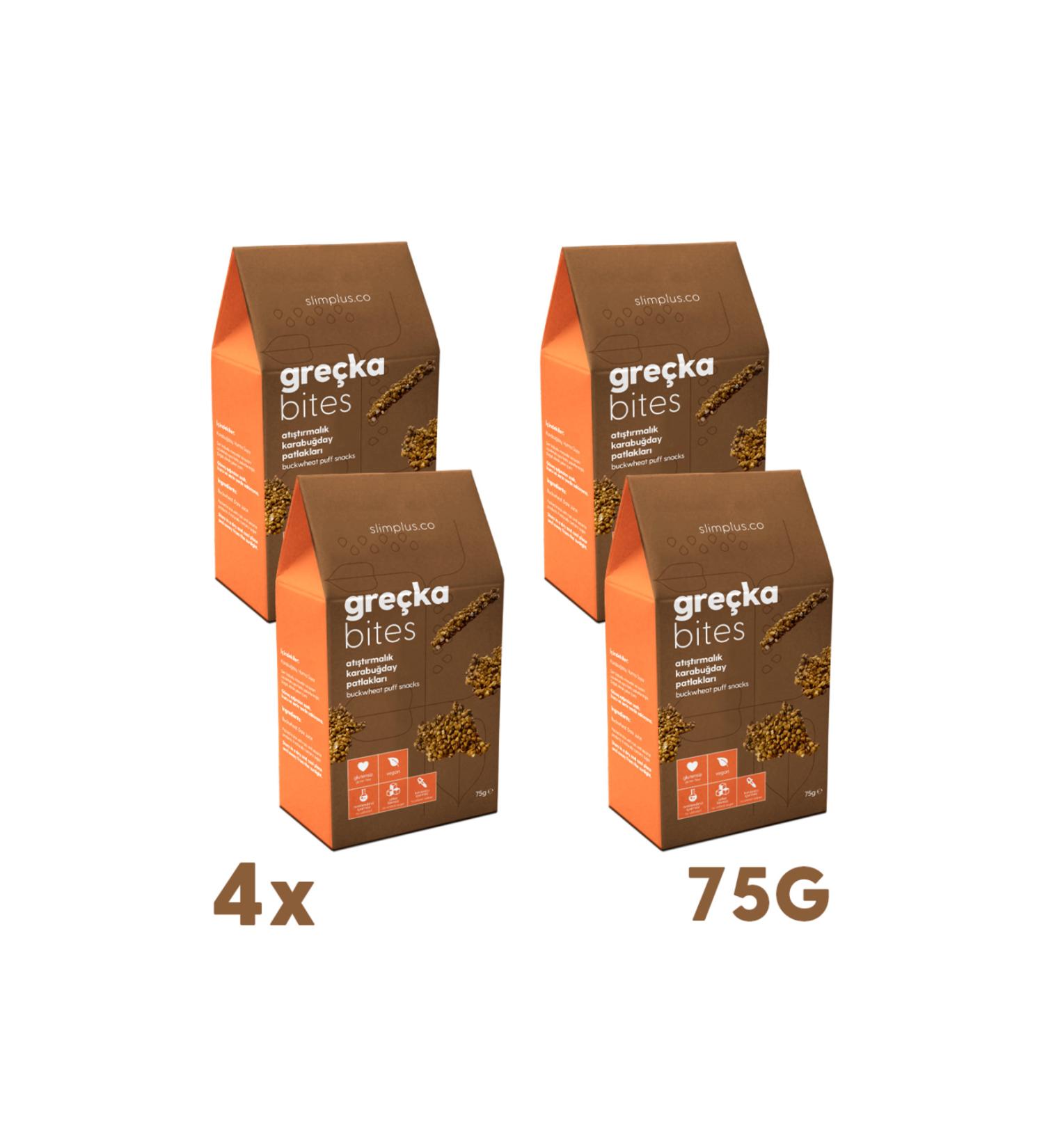 slimplus 4 Pack Gluten Free Vegan Gre ka Bites Snack Cocoa Buckwheat Bites 75g - Buy Online on GoSupps.com