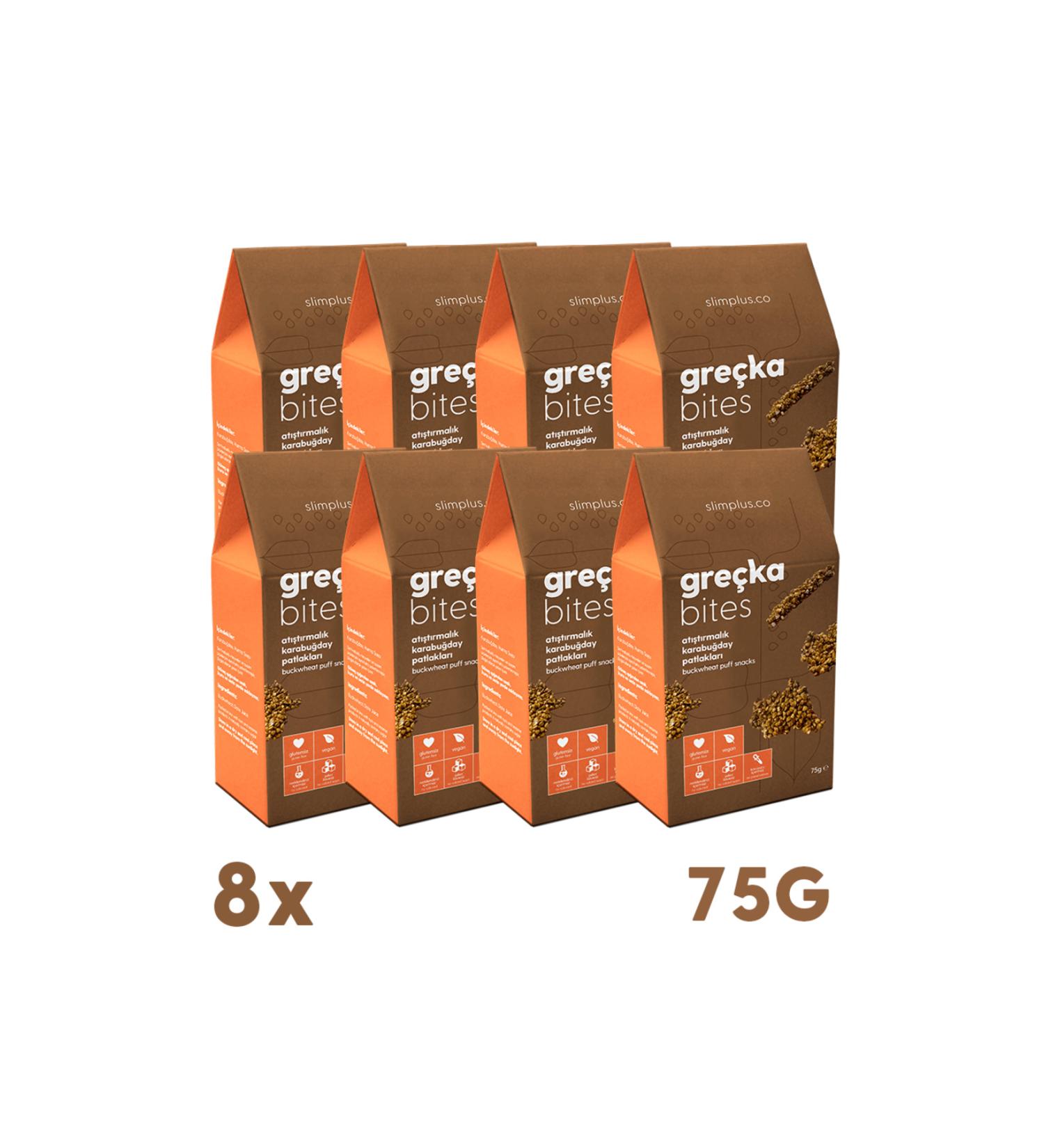 slimplus 8 Pack Gluten Free Vegan Gre ka Bites Snack Cocoa Buckwheat Bites 75g