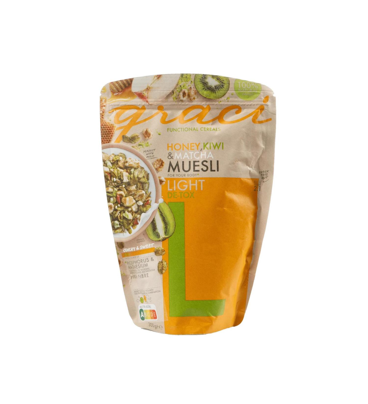Graci Breakfast Cereal Muesli Honey Kiwi and Green Tea Light L 300 GE