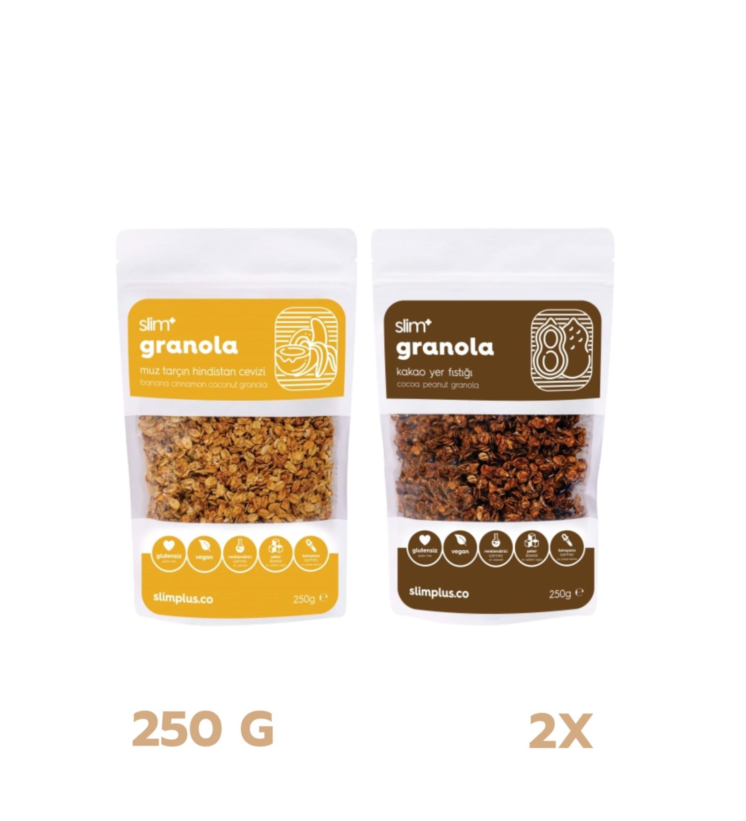 slimplus Gluten Free Granola Mix Pack Strawberry Granola 250G and Cocoa Granola 250G
