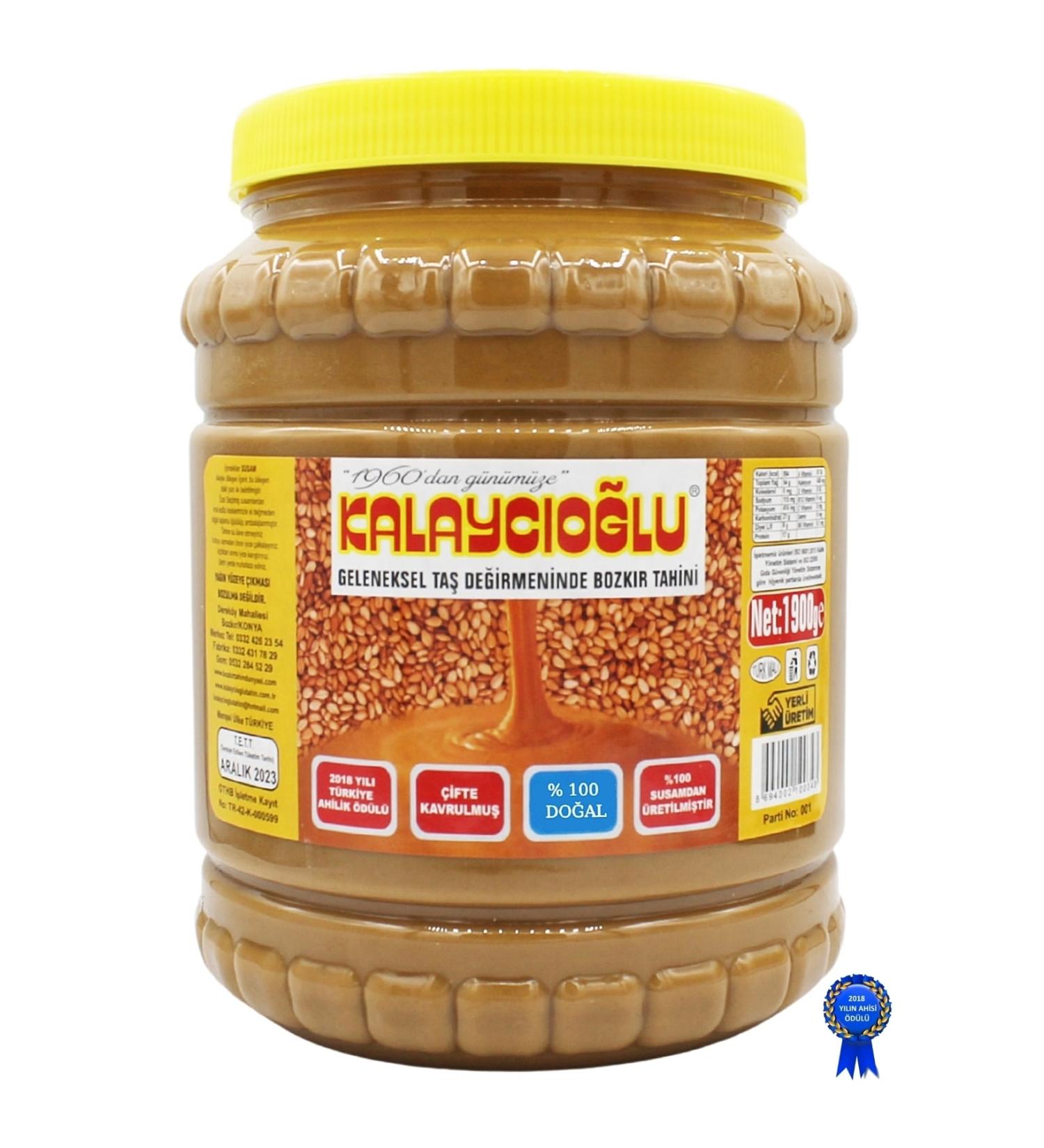 Kalayc o lu Whole Wheat Tahini 1750 gr. Tin