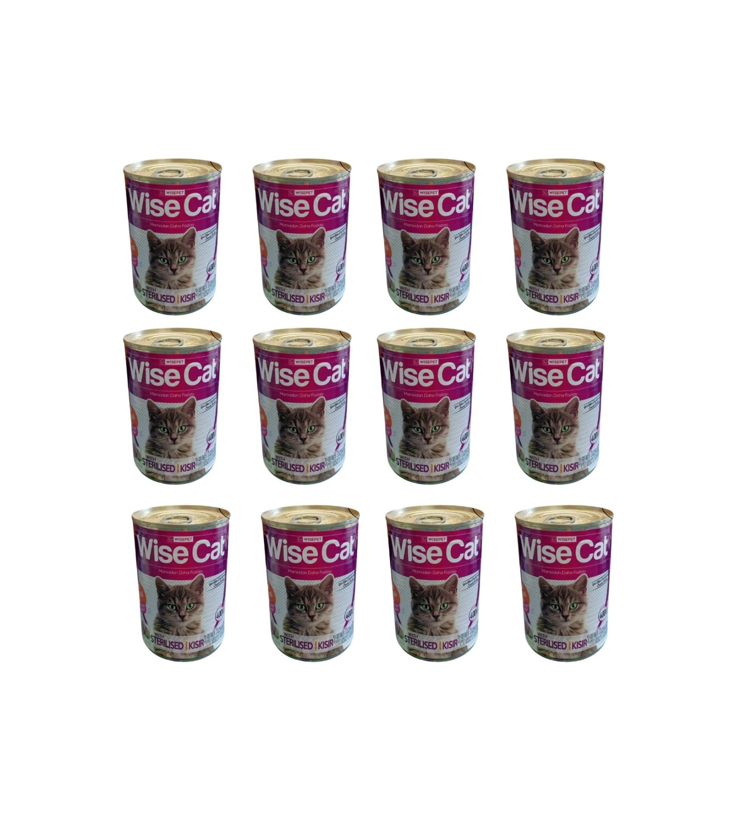 W SEPET Wise Cat Sterilized Salmon Adult Cat Canned Food 400 gr 12 Pieces