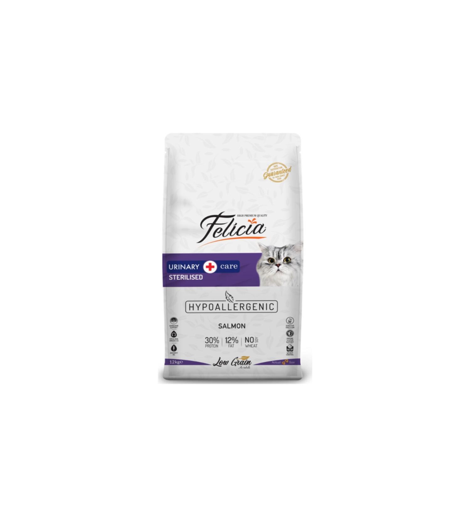 Felicia Low Grain 12 kg Sterilized Salmon Hypoallergenic Cat Food