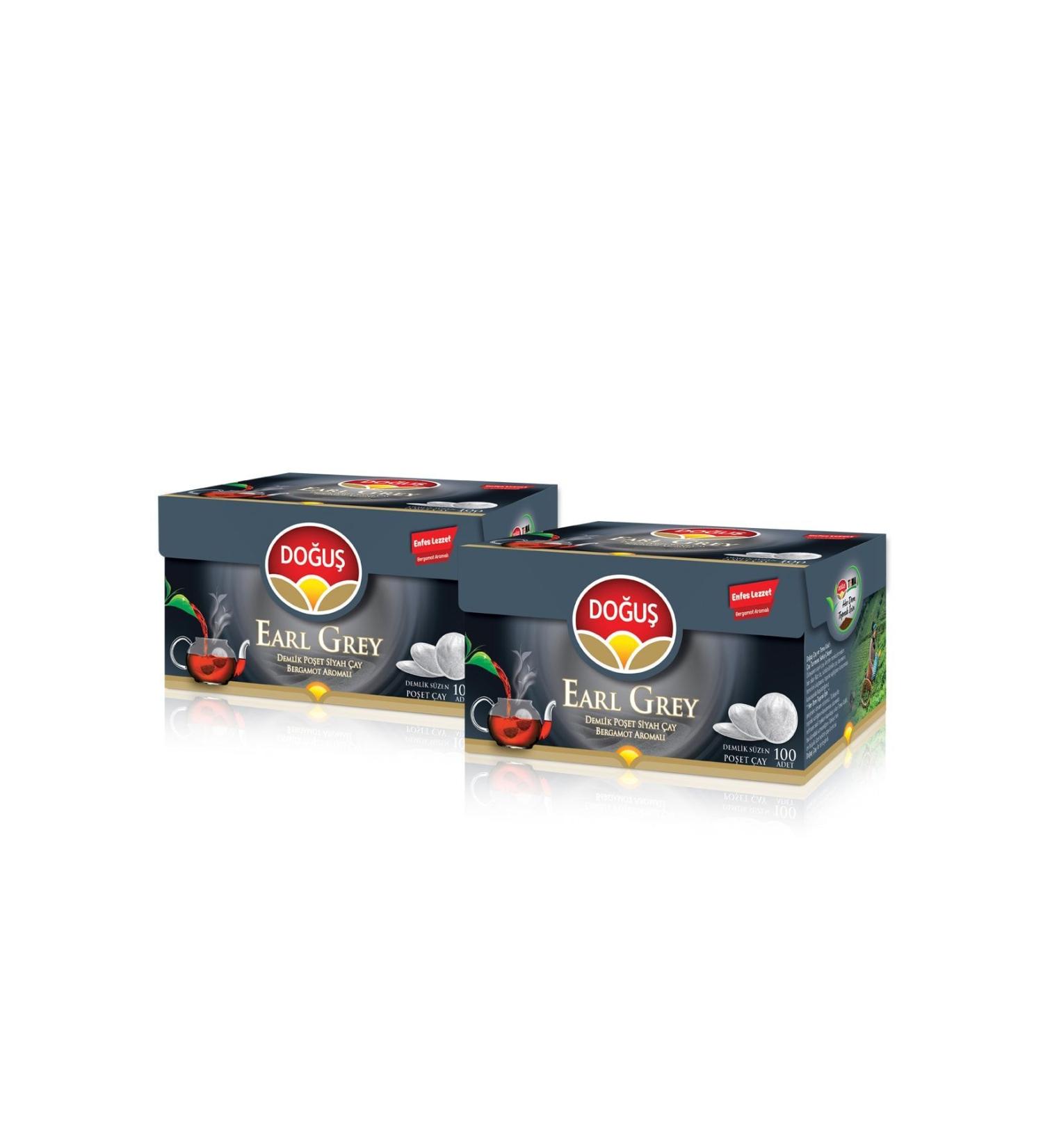 Dogus Earl Grey Teapot Tea Bag 100x3.2 gr X 2 Pieces