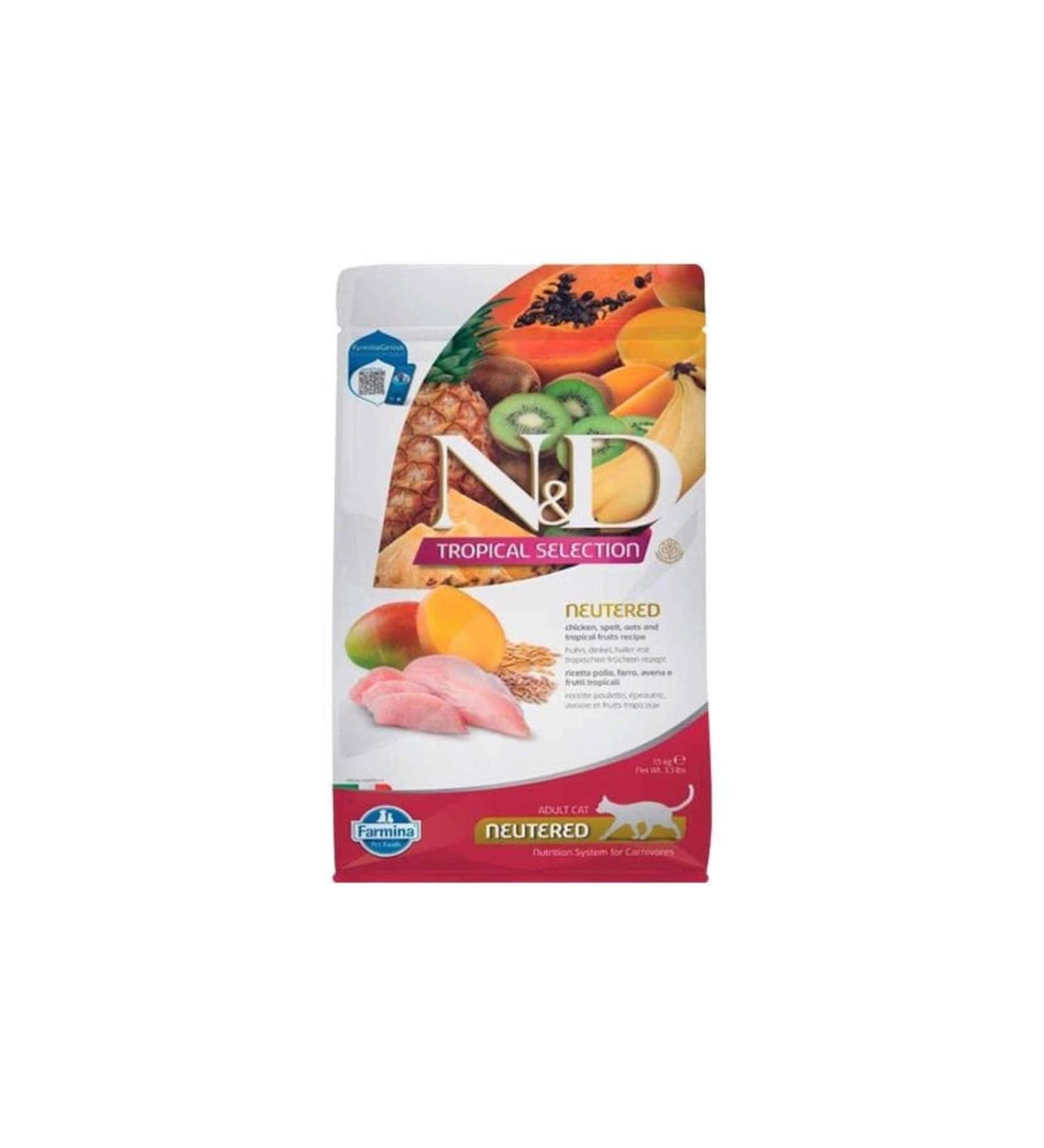 N & D Tropical Selection Sterilized Chicken Sterilized Adult Cat Food 1.5 Kg