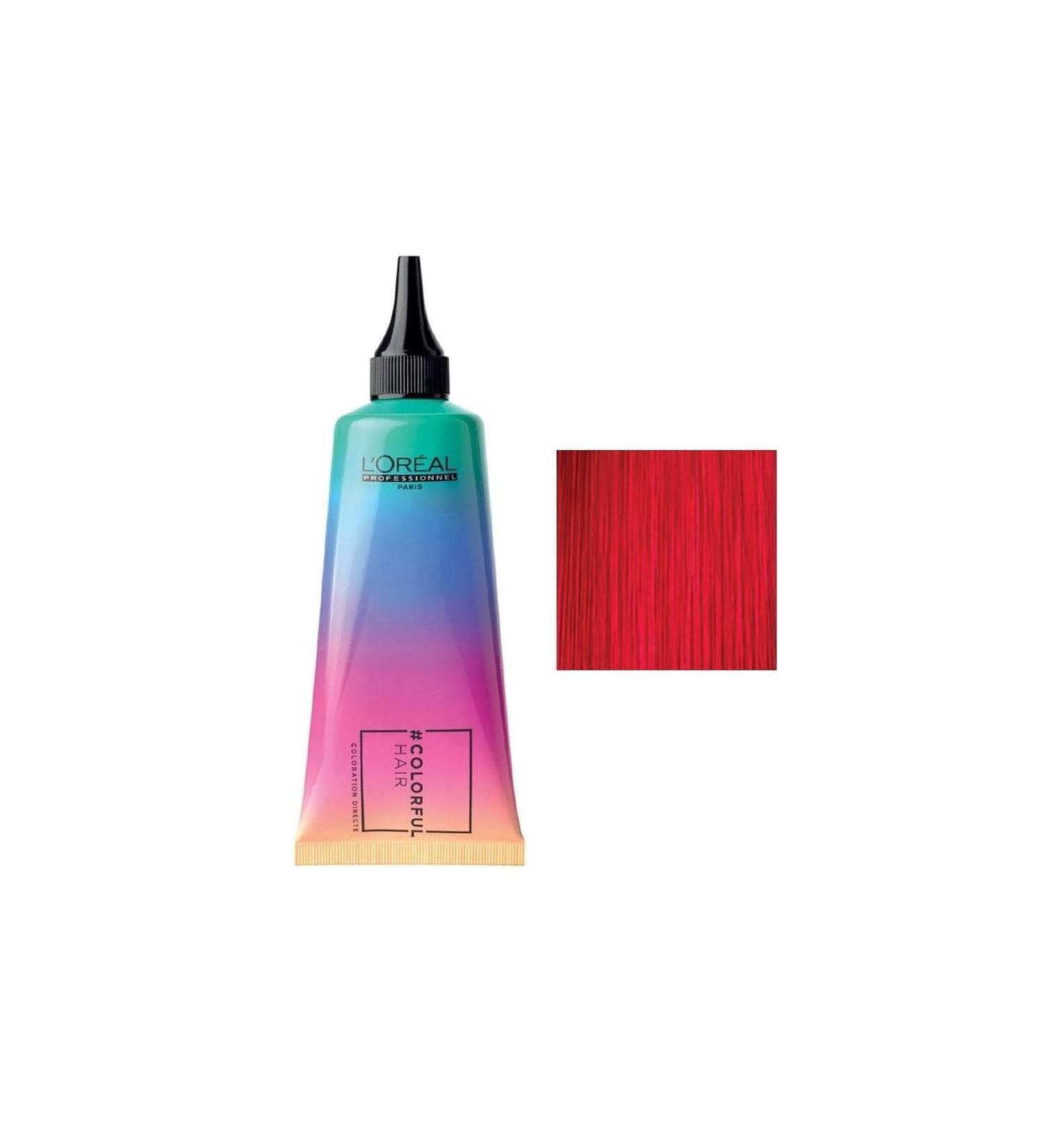 L'oreal Professionnel Colorful Hair Red Lipstick Red Vivid Eye-Catching Semi-Permanent Hair Dye 90ml