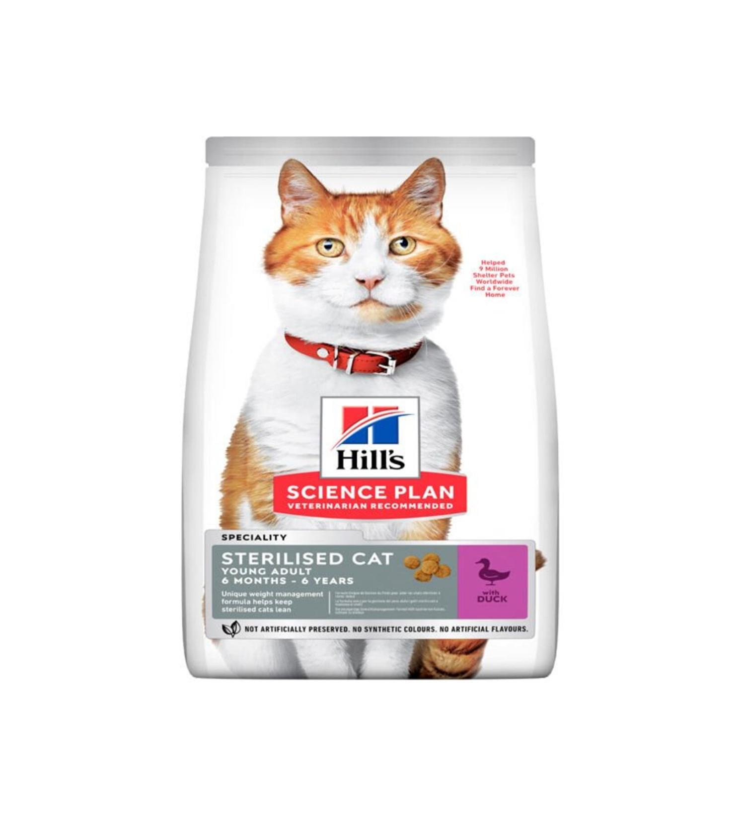 Hill's Sterilized Neutered Duck Cat Food 10 Kg