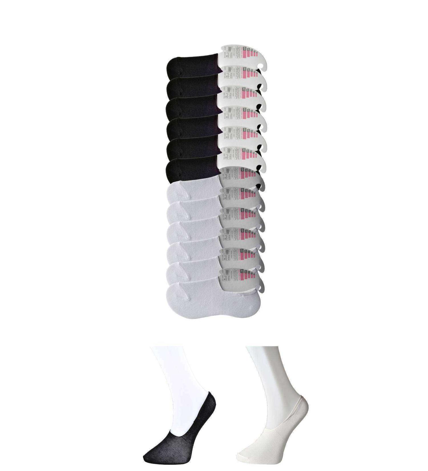 Skygo Black and White Women's Ballerina Socks 12 pairs