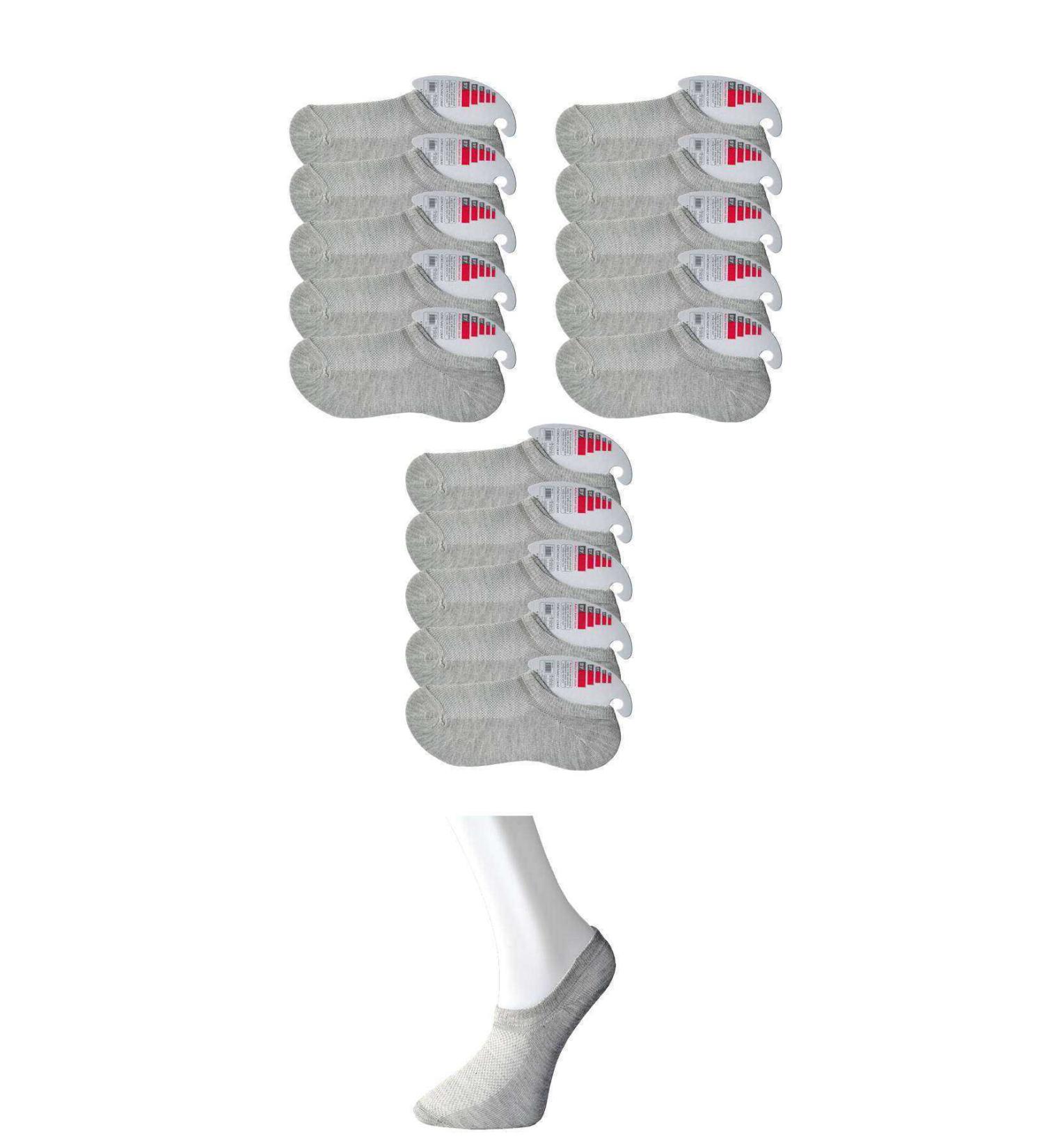 Skygo Grey and White Women's Ballerina Socks 12 pairs