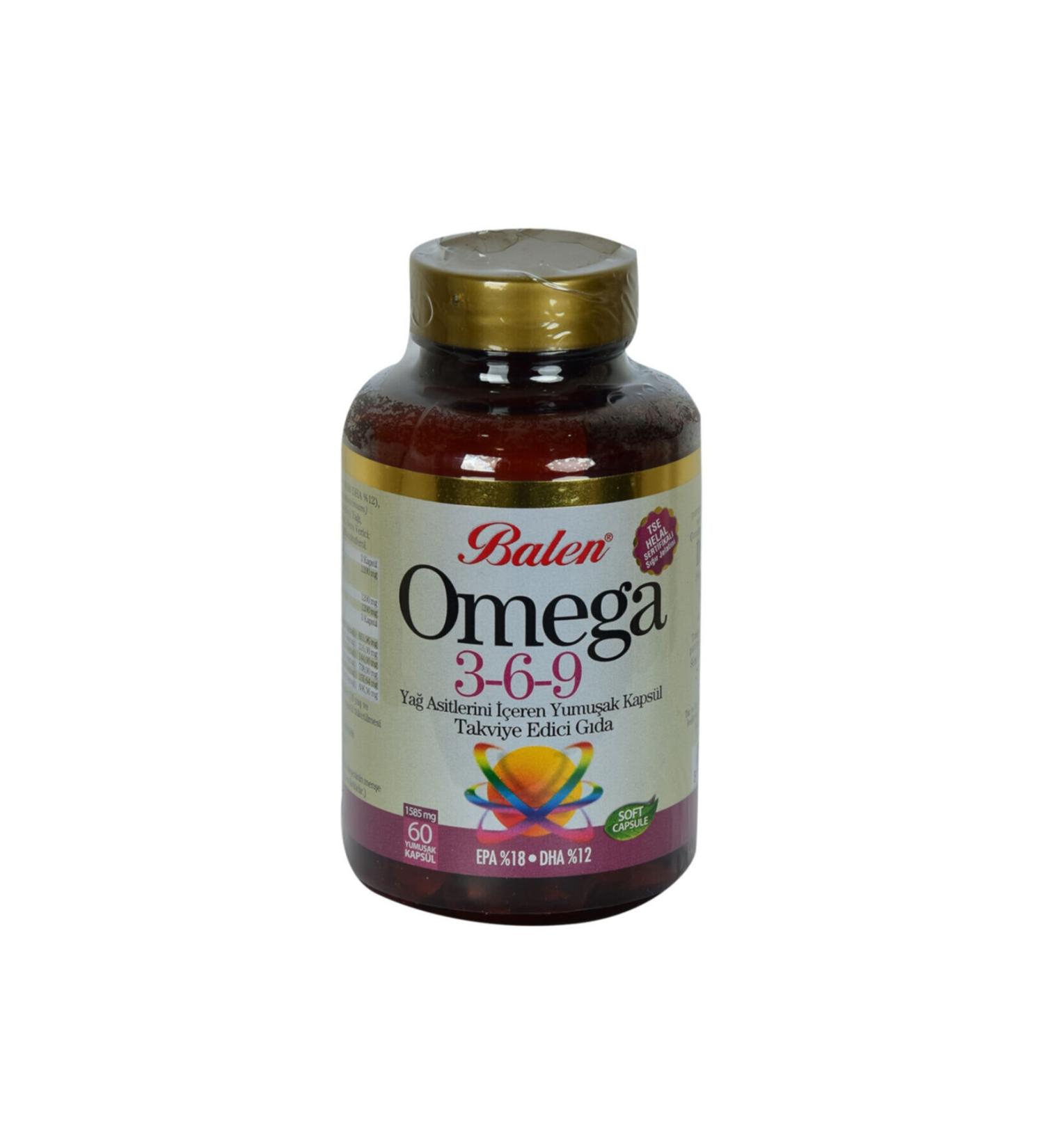 Balen Omega 3-6-9 1585 Mg X 60 Softgels Epa-18 Dha-12