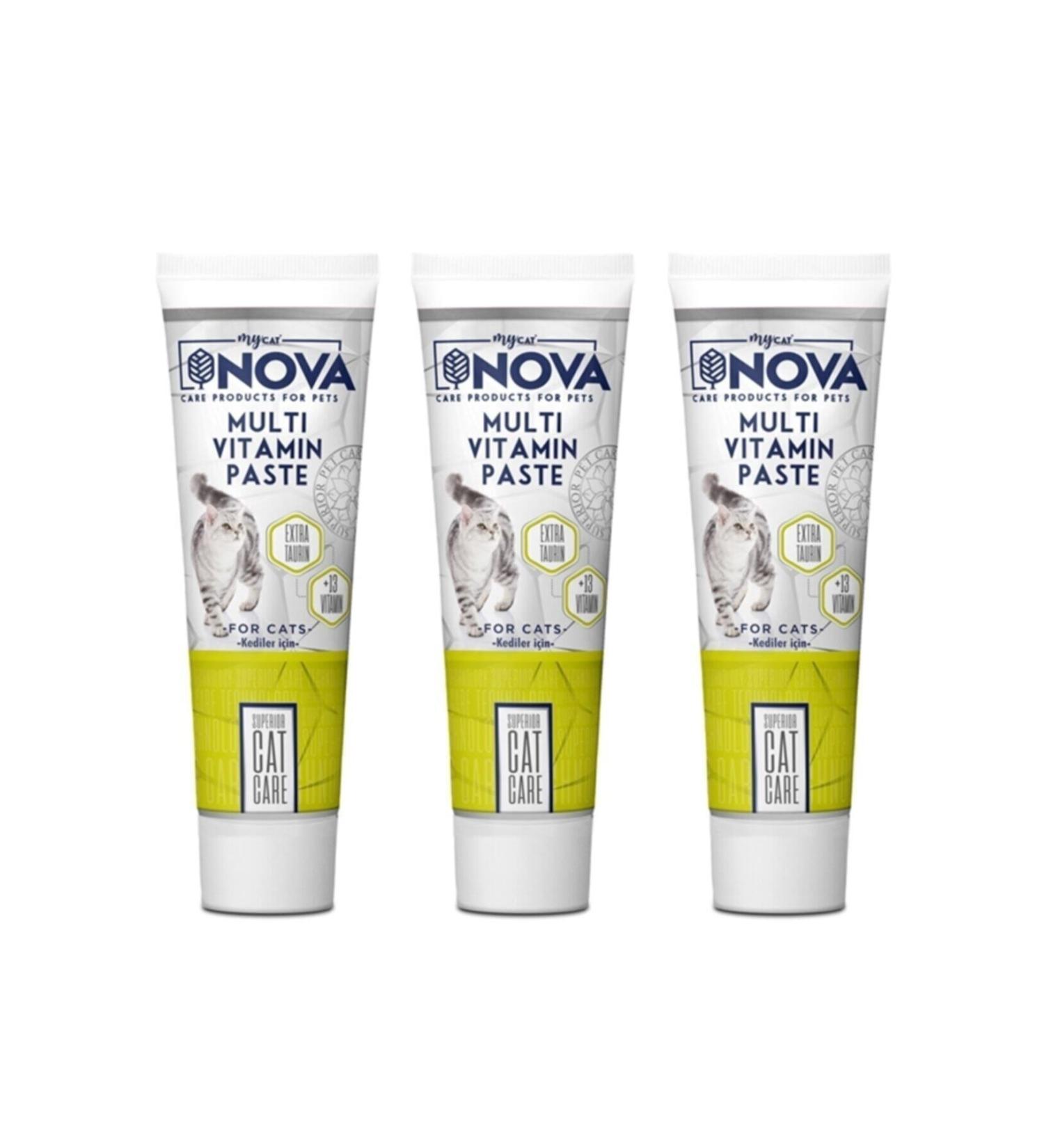 My Cat Nova 3 Pieces Multivitamin Paste for Cats 3x100 Gr