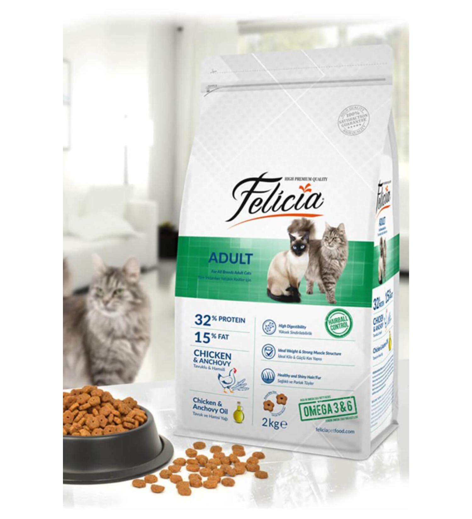 Felicia Adult Chicken and Anchovy Adult Cat Food 2 kg