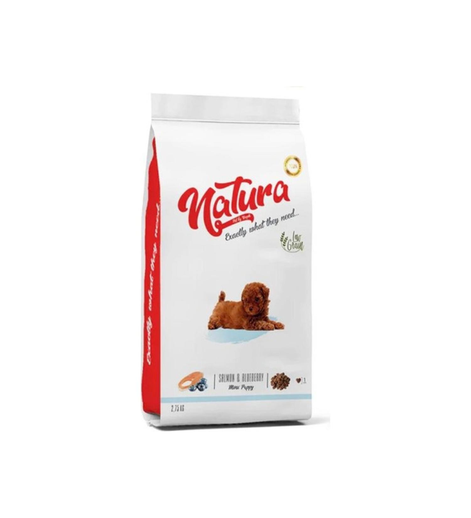 Natura Salmon and Blueberry Small Breed Puppy Dry Food 2.75 Kg