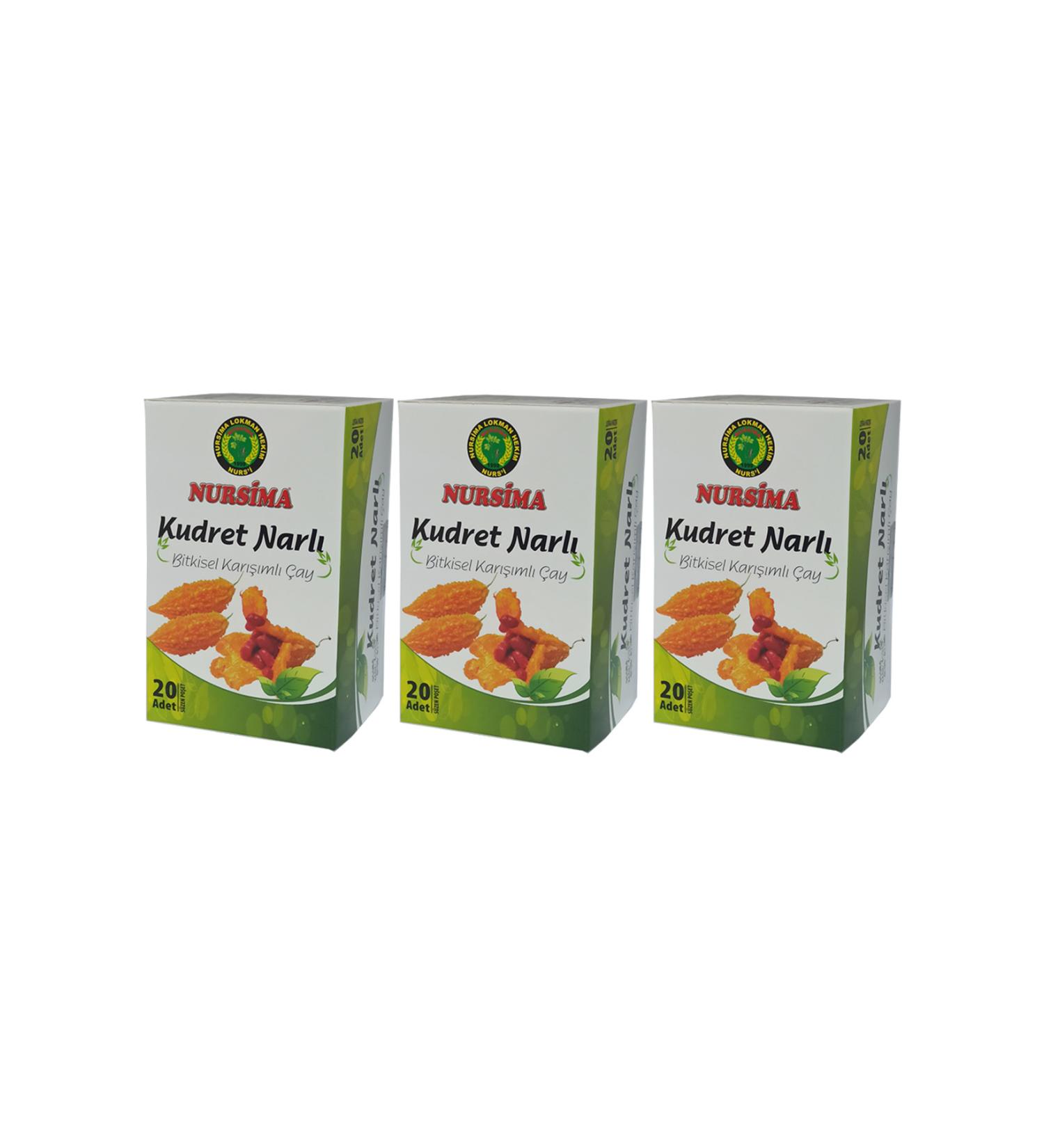 Nursima Kudret Pomegranate Herbal Mixed Tea 20' Filter Bags 3 Boxes