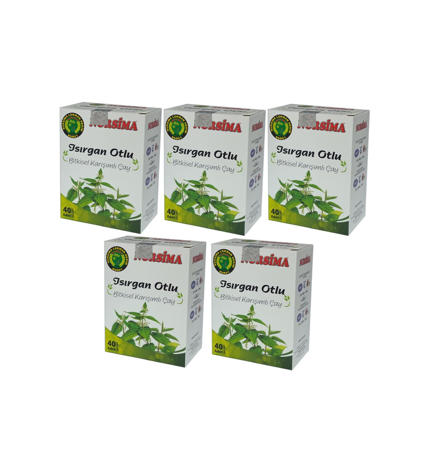 Nursima Nettle Herbal Mixed Tea 40's Filter Bags 5 Boxes