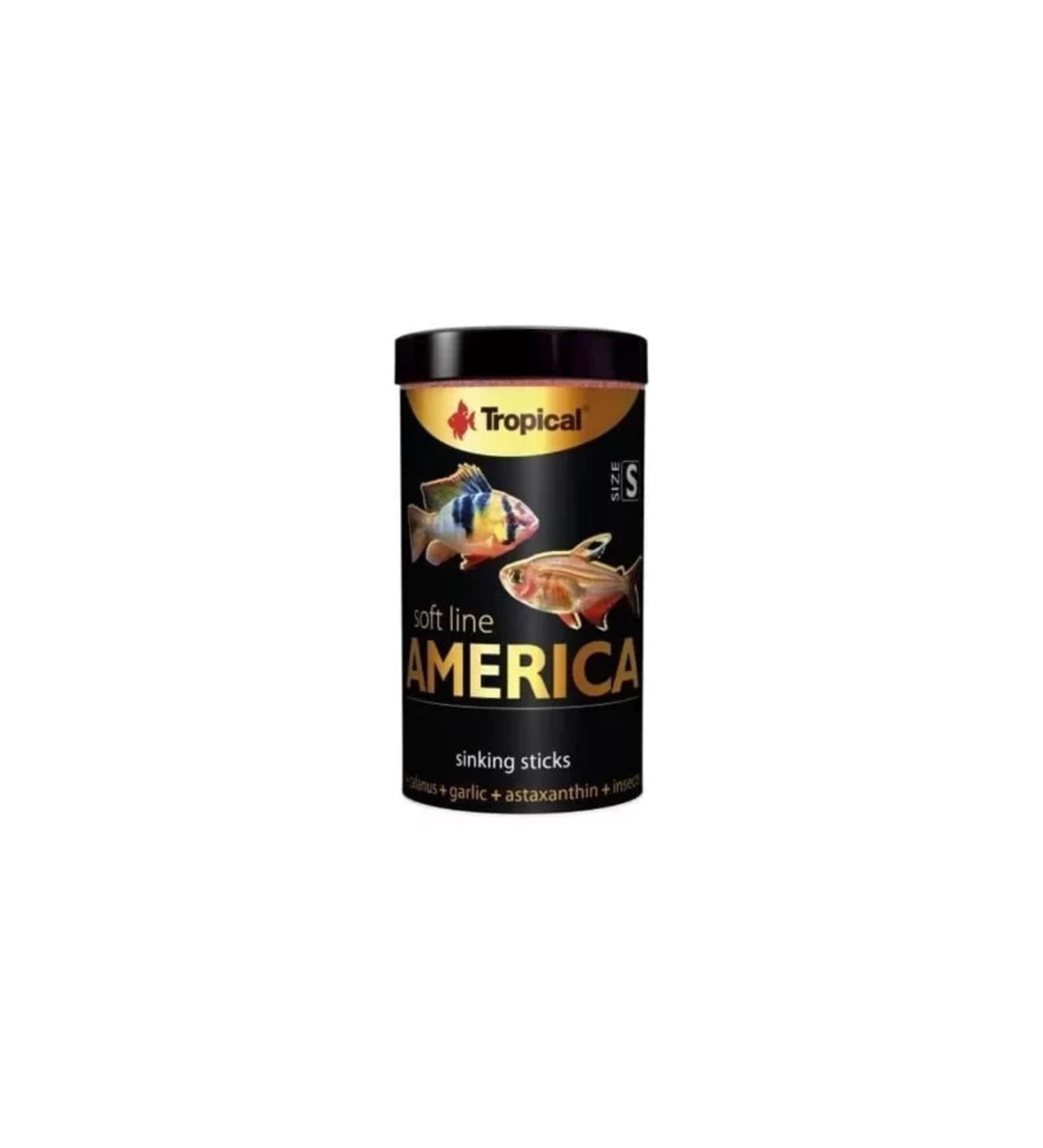 Tropical Softline America Soft Flake Fish Food for North and South American Fish Small 250