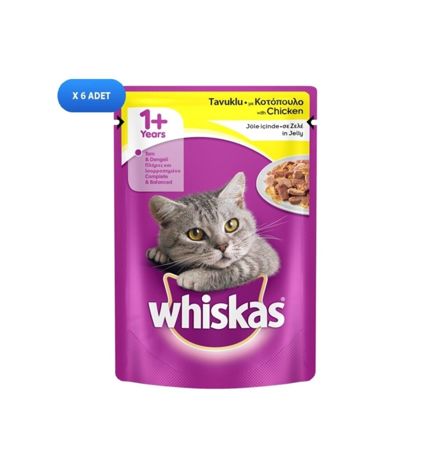Whiskas Pouch In Jelly Chicken Cat Food 100 gr (6 Pieces)