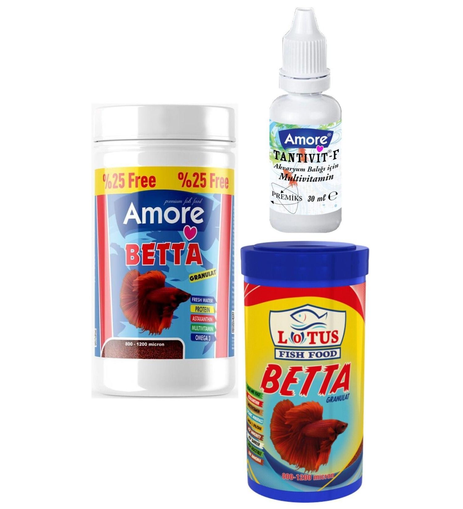 AMORE Guppy-Angel-Platy-Moli Tropical Mix 125 ml Protect Mix 100 ml Multivitamin