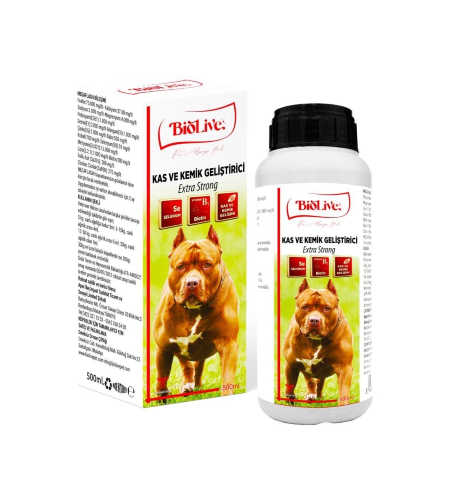 Biolive Extra Strong Muscle and Bone Builder for Dogs 500ml