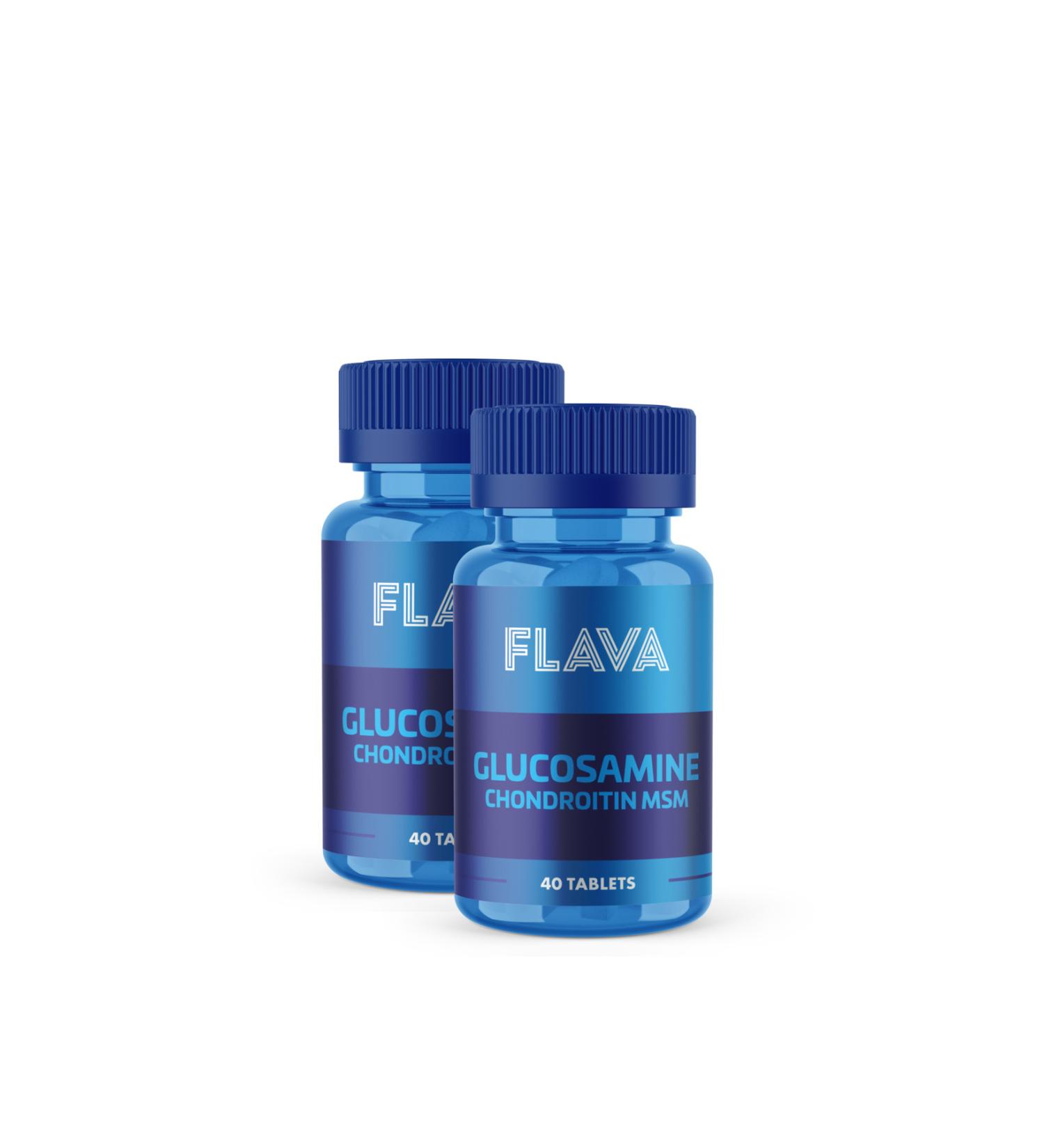 FLAVA Glucosamine Chondroitin Msm - 40 Tablets X 2 Pieces