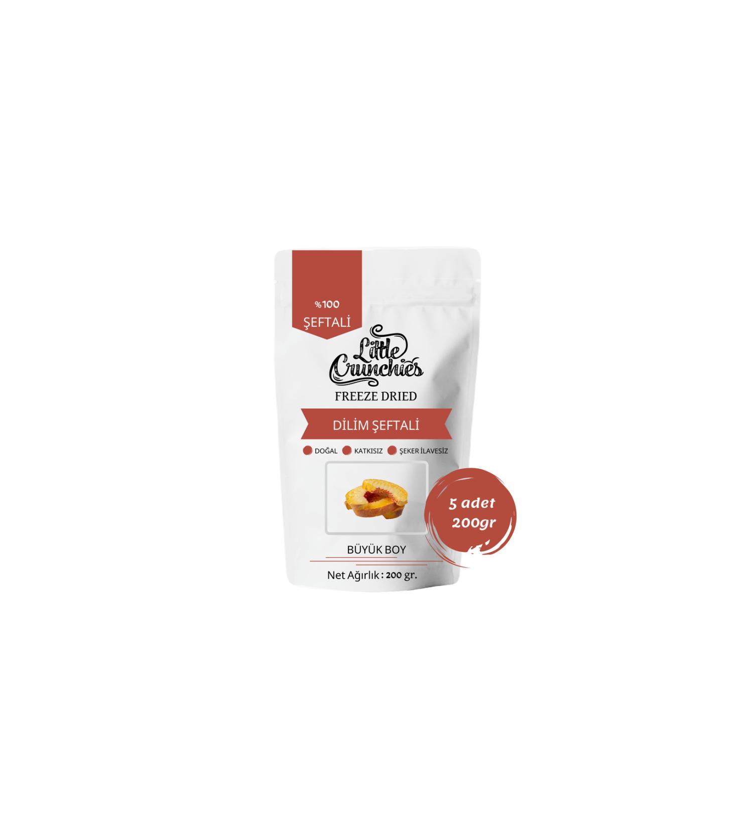 Little Crunchies Freeze Dried Sliced Peaches - 1 Kg. - Large - Freeze Dried 5x200 Gr.