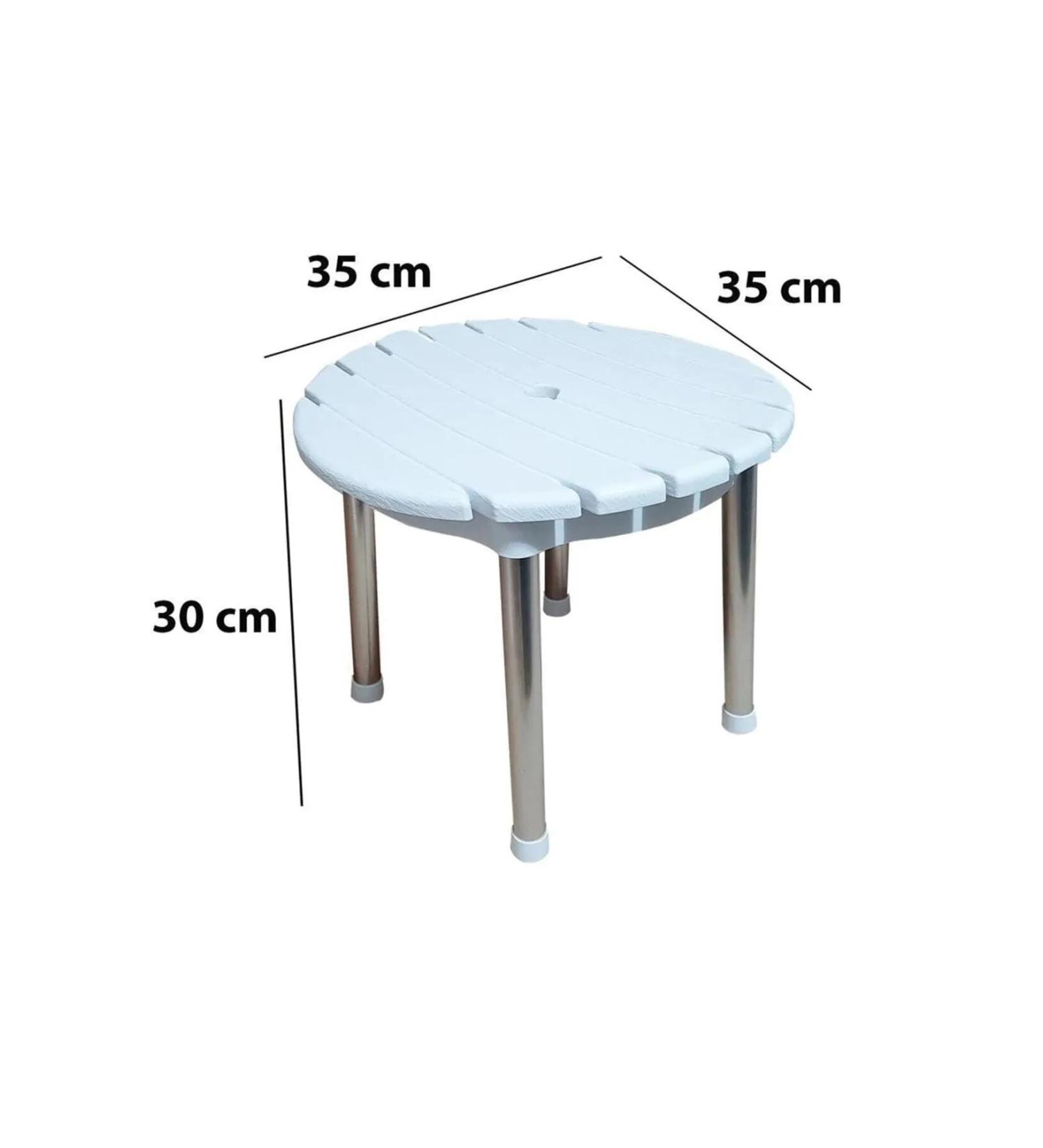 Skygo Stainless Steel Round Stool with Aluminum Legs -909