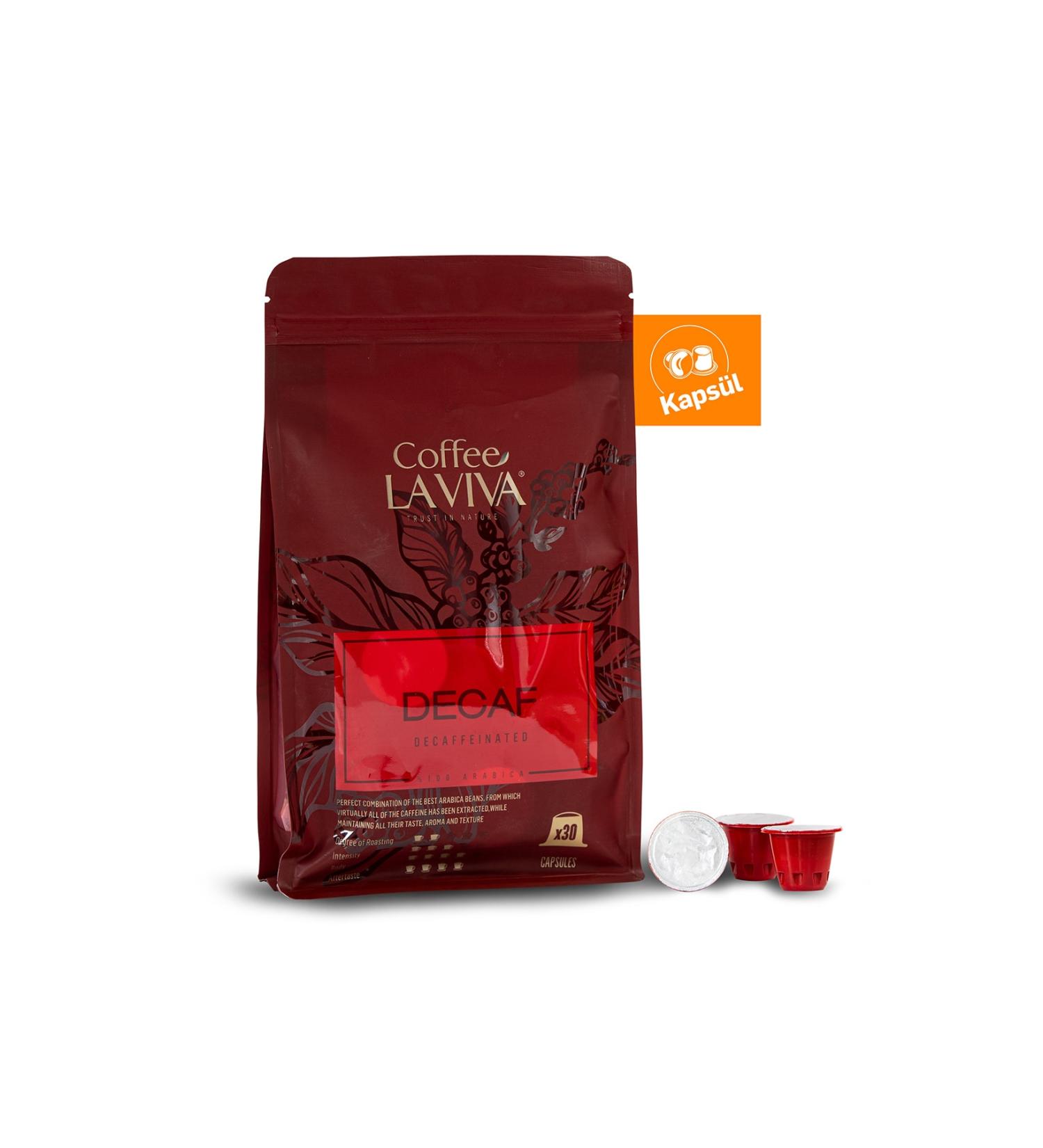 Coffe La Viva Decaf Decaffeinated Capsule Coffee 30x5.3gr Nespresso Compatible