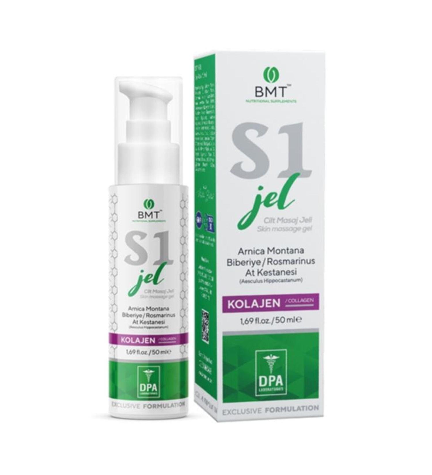 Biomet S1 Massage Gel 50 Ml Glucosamine Collagen Bromelain Hyaluronic Acid Chondroitin Boswellia Camphor Cream