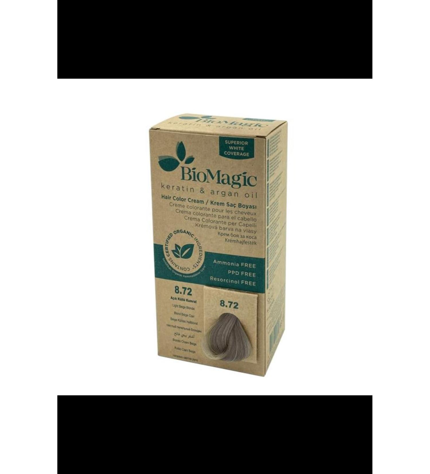 BioMagic Hair Dye Light Ash Blonde 8.72
