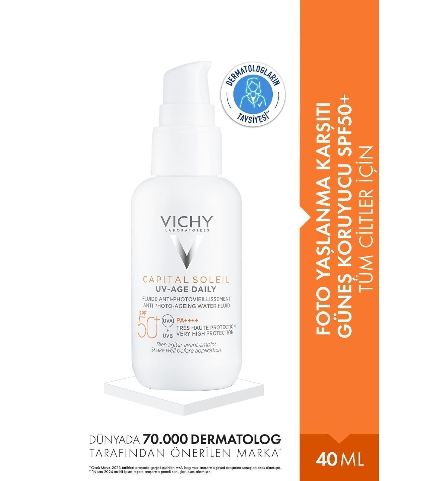 Vichy Anti-Aging High Protection 3in1 Face Sun Cream Spf 50 50 ML SunSerum06