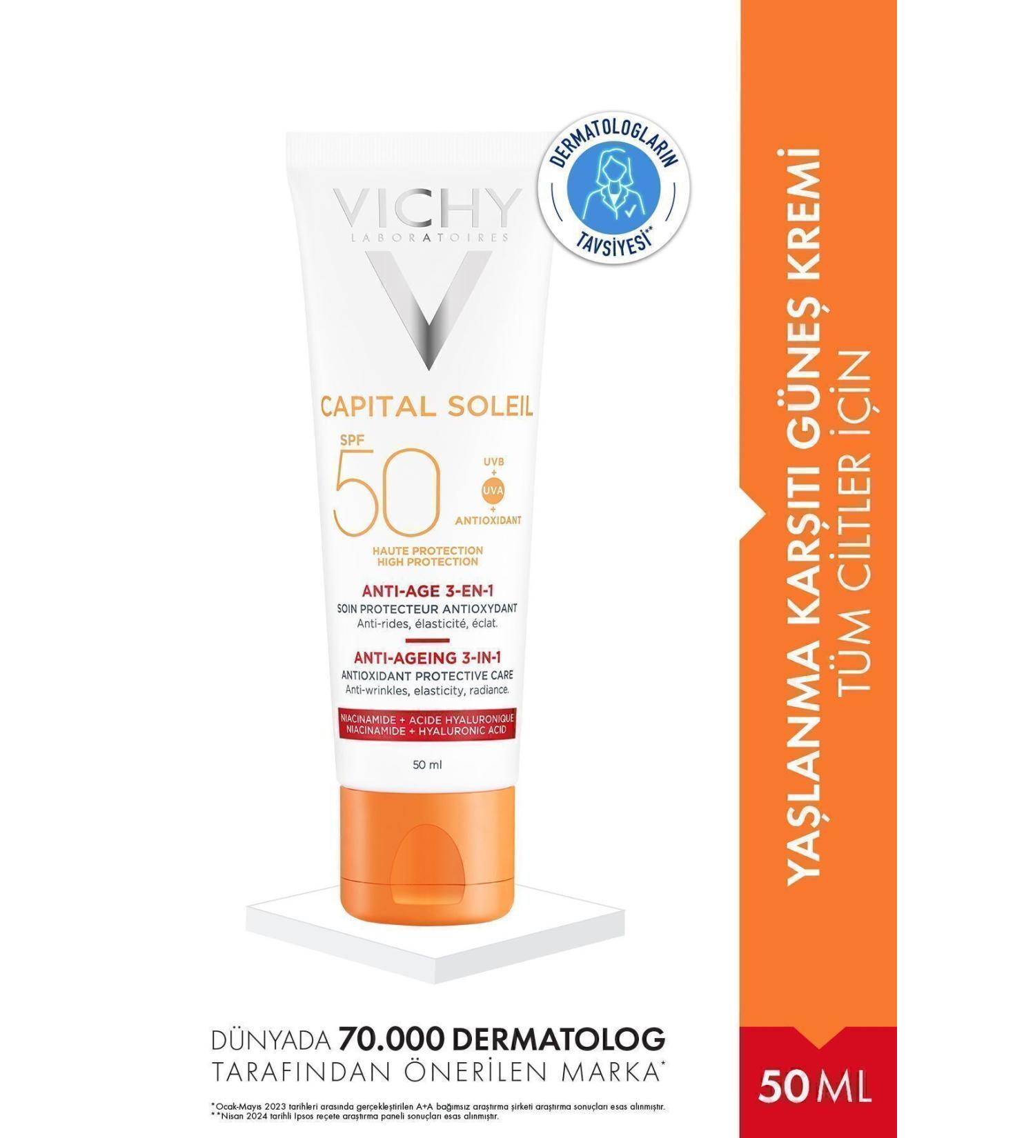 Vichy Anti-Aging Repairing Sun Cream for All Skin Types Spf50 50 ml Passi.3603