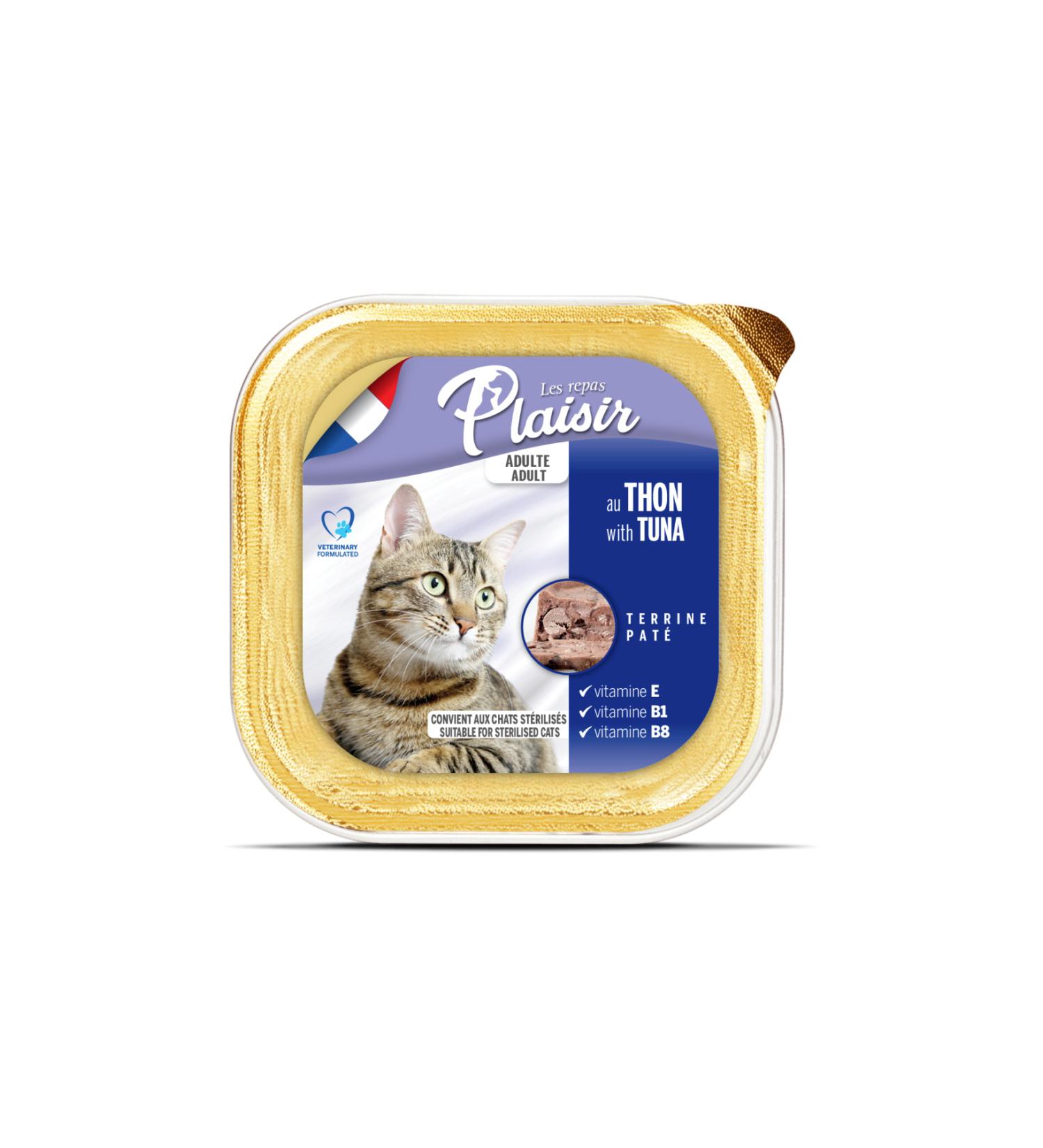 Plaisir Pate Tuna Fish Canned Cat Food 100 Gr X12 Pieces