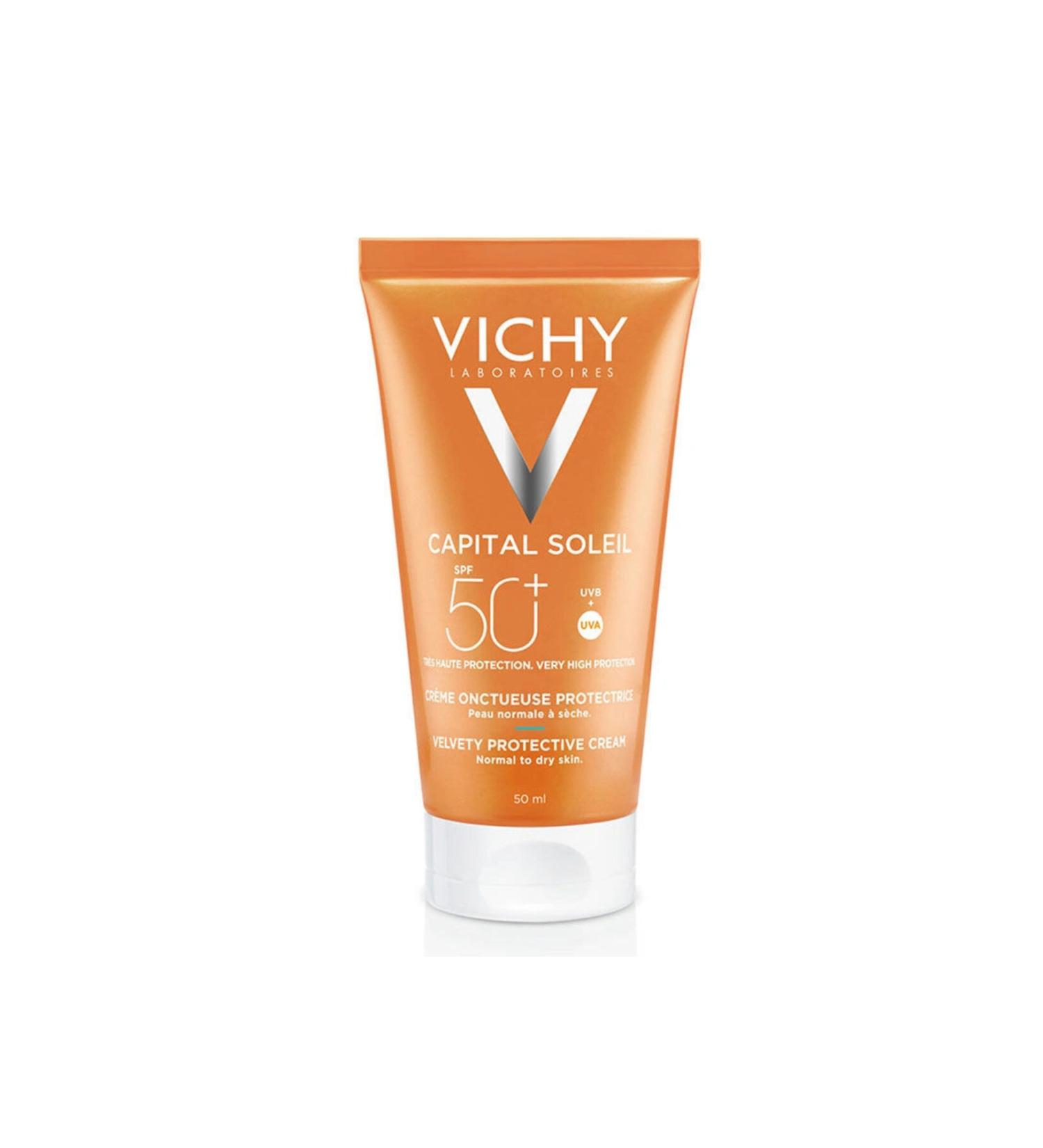 Vichy Capital Soleil Spf50+ Velvety Sun Cream 50 ml Moisturizing Sun Cream with Hyaluronic Acid