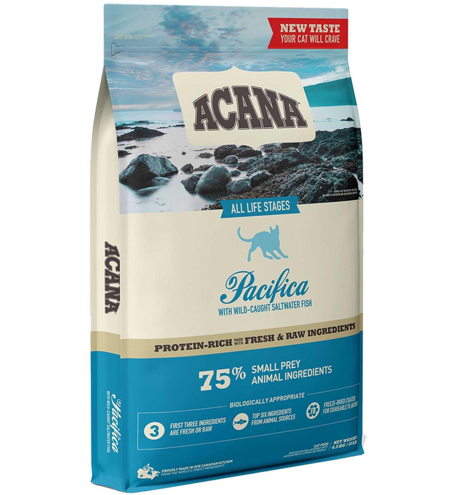 Acana Pacifica Cat Food for All Breeds and Life Stages with Fish 4.5kg