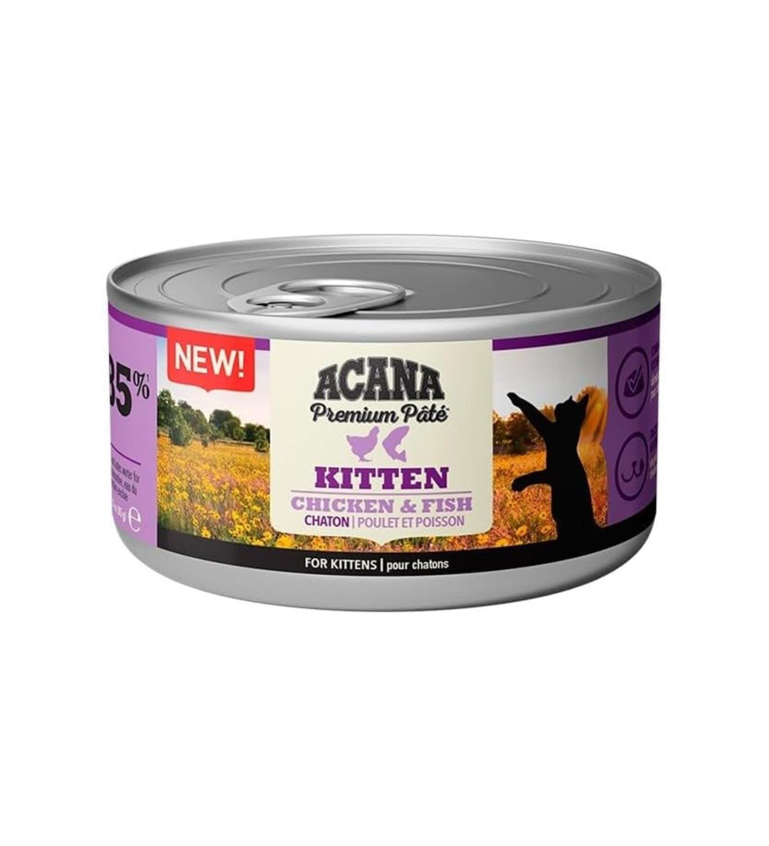 Acana Premium Pate (PASTE) Chicken and Fish Kitten Canned Food 85 Gr-ab