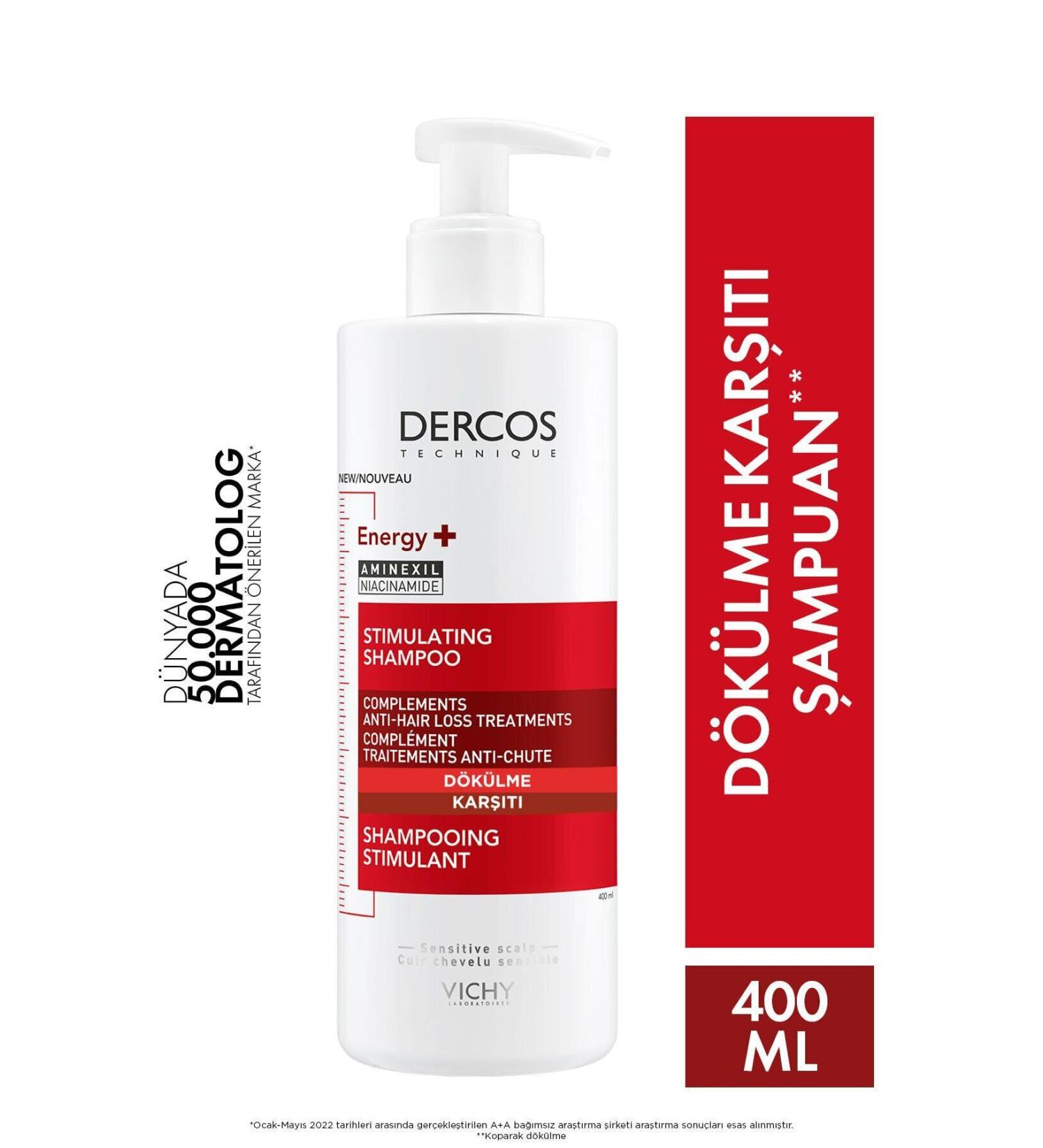Vichy -Dercos Energy Anti-Hair Loss Shampoo 400Ml LIGHT459 - Buy Online on GoSupps.com