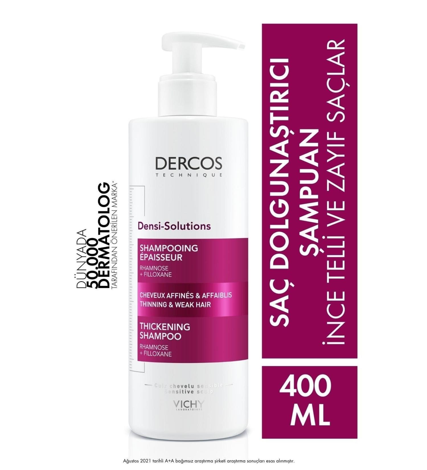 Vichy Dercos Densi-Solutions Intensive Volumizing Shampoo for Fine and Weak Hair 400 ML