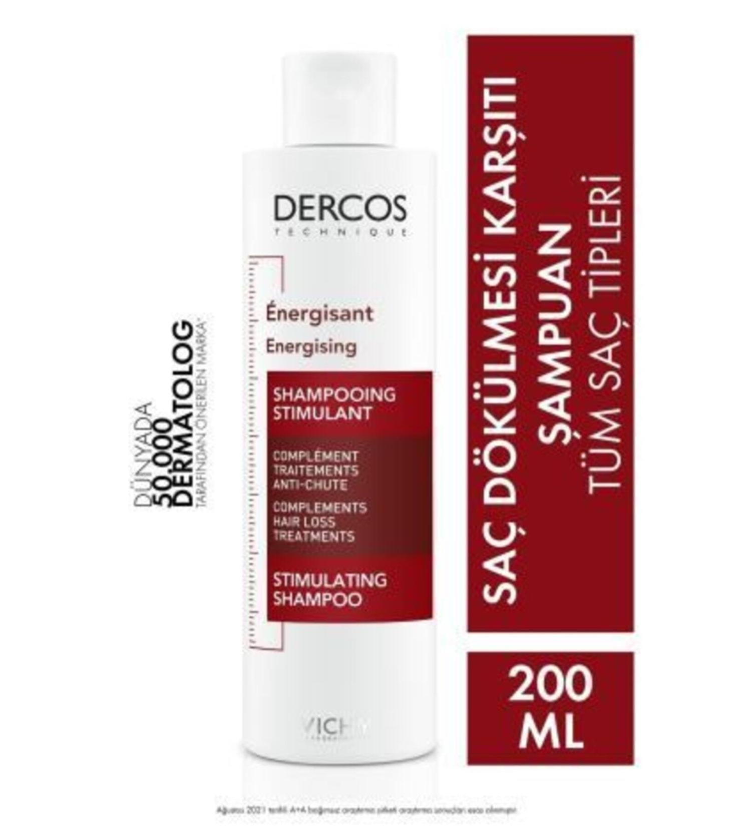 Vichy Dercos Energisant Hair Loss Prevention and Revitalizing Shampoo 200 Ml. - Buy Online on GoSupps.com