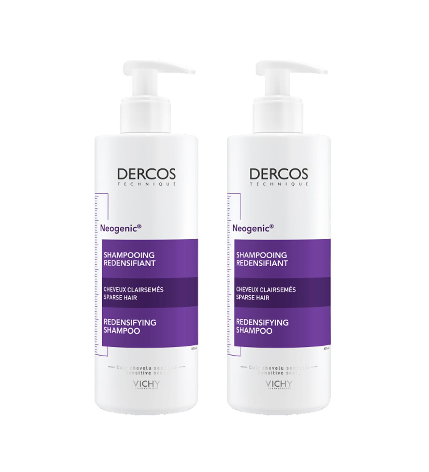 Vichy Dercos Neogenic Shampoo 400 ml - Thickening Shampoo 2 Pack