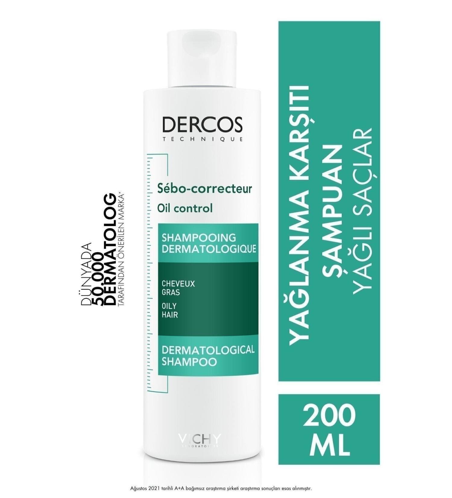 Vichy -DERCOS OIL CONTROL ANTI-OIL CARE SHAMPOO 200ML BRIGHTT819