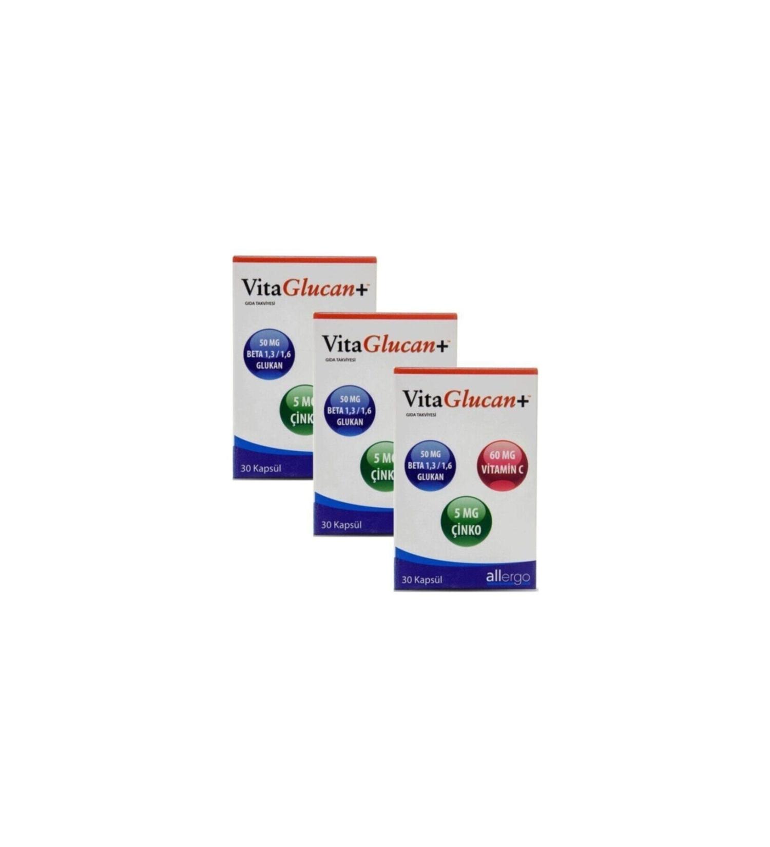 Allergo Vitaglucan 30 Capsules 3 Pieces