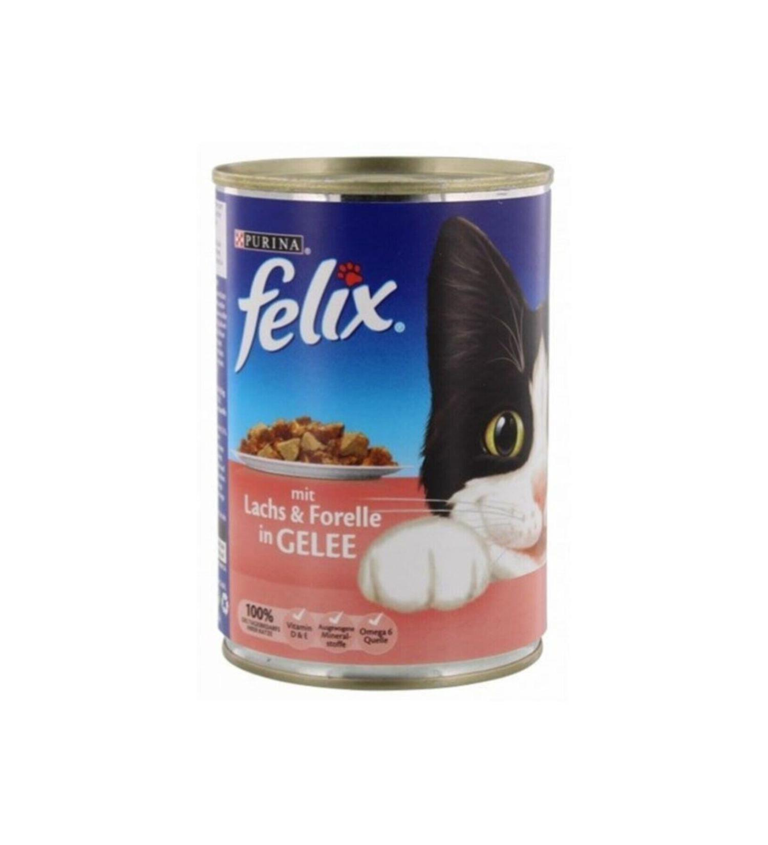 ALLWAY Felix Canned Cat Food with Salmon and Trout 400 Gr
