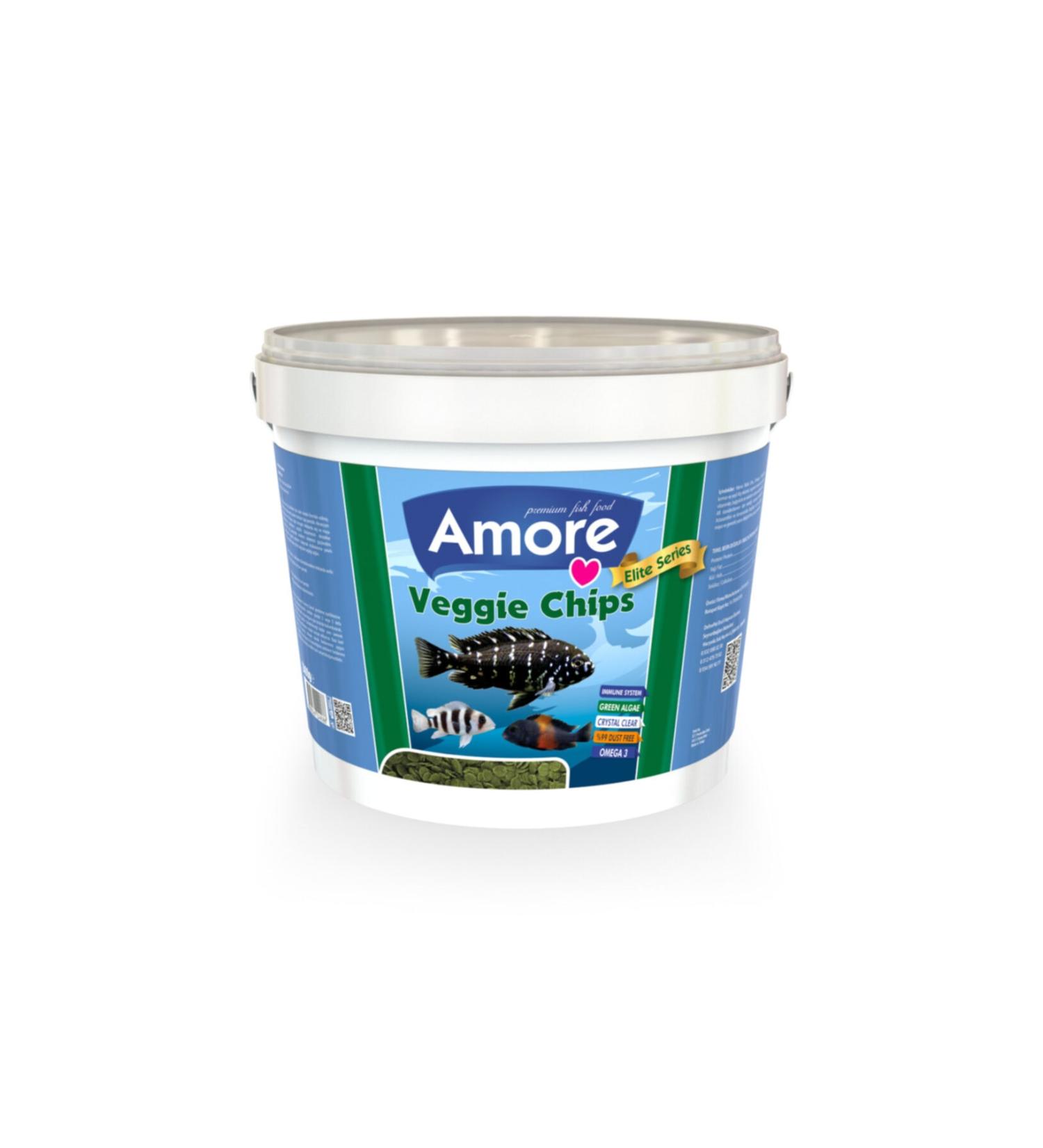 AMORE Veggie Pro Chips 2400g Green Algae Aquarium Fish Food